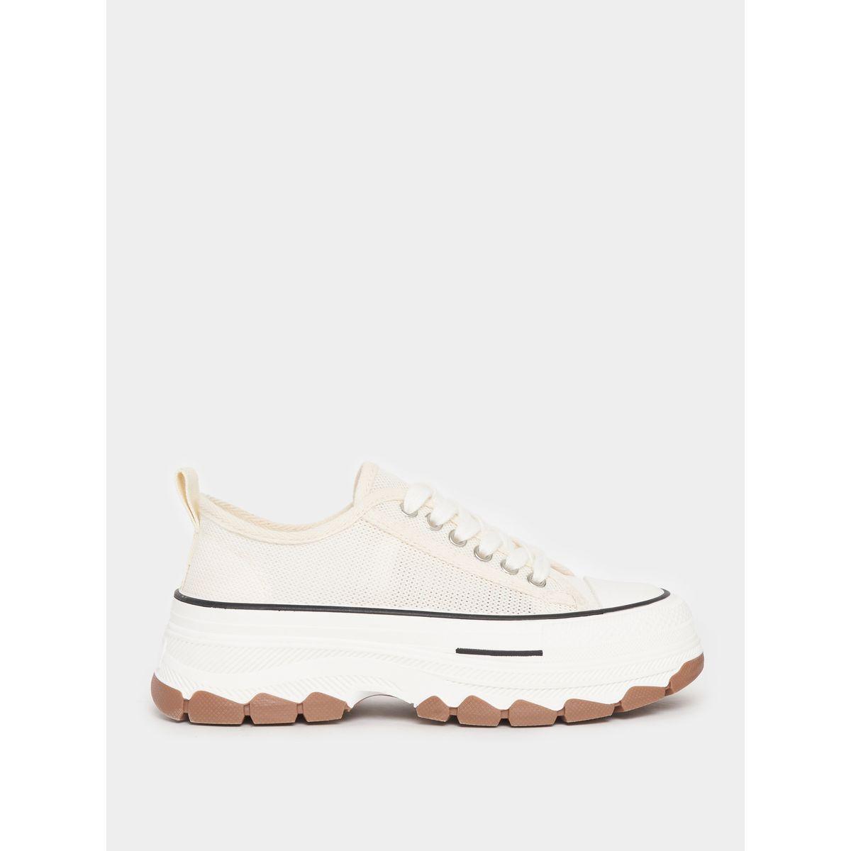 Styli Textured Canvas Look Chunky Casual Shoes-women-shoes-sneakers-image-1