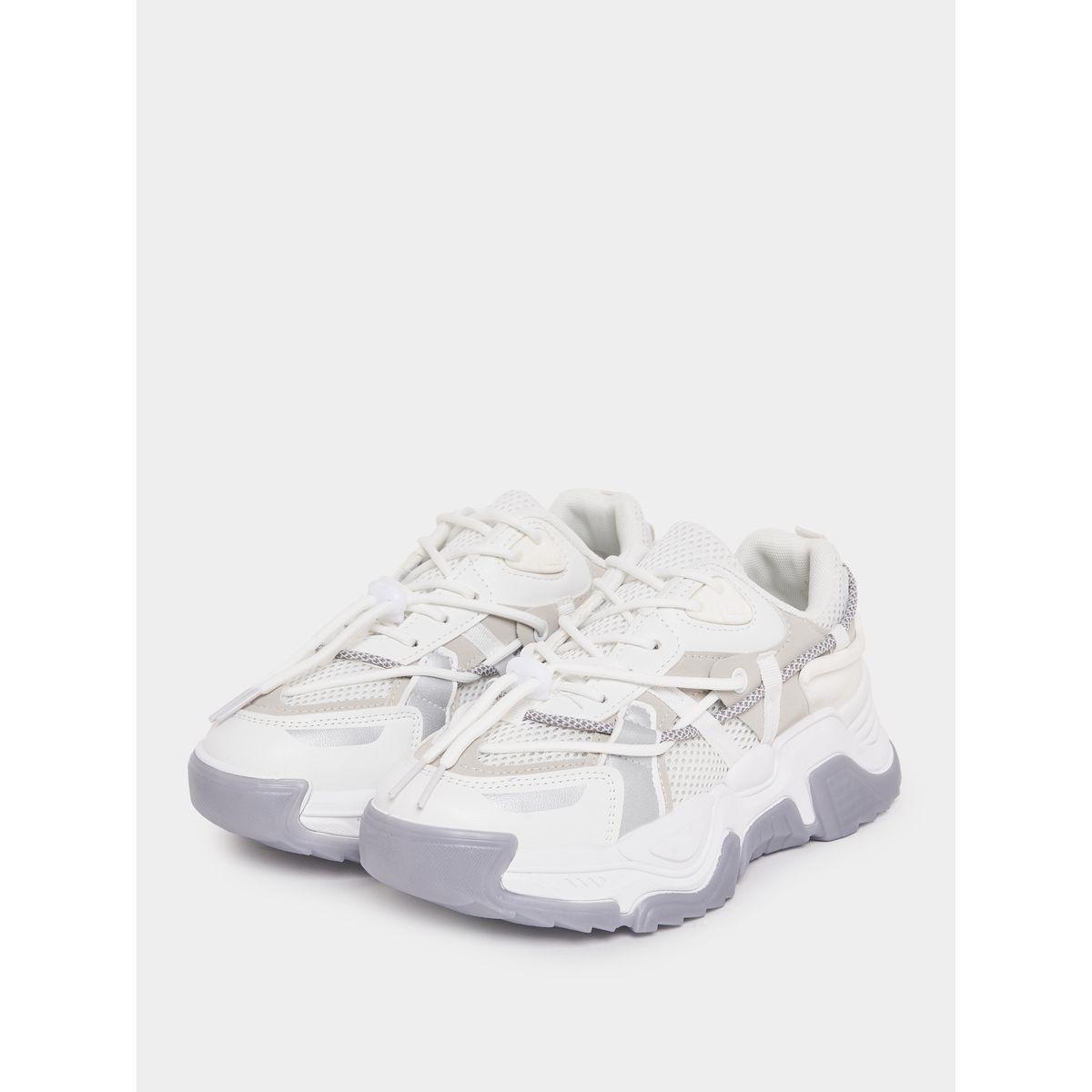 Styli Mesh Upper Double Lace Chunky Sneakers-women-shoes-sneakers-image-2