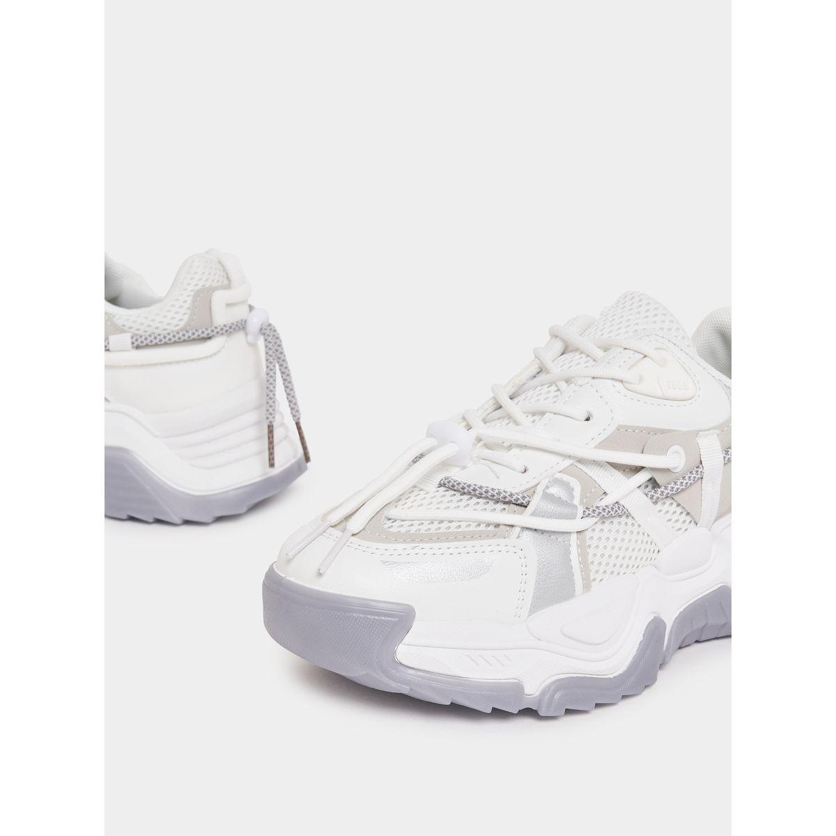Styli Mesh Upper Double Lace Chunky Sneakers-women-shoes-sneakers-image-3