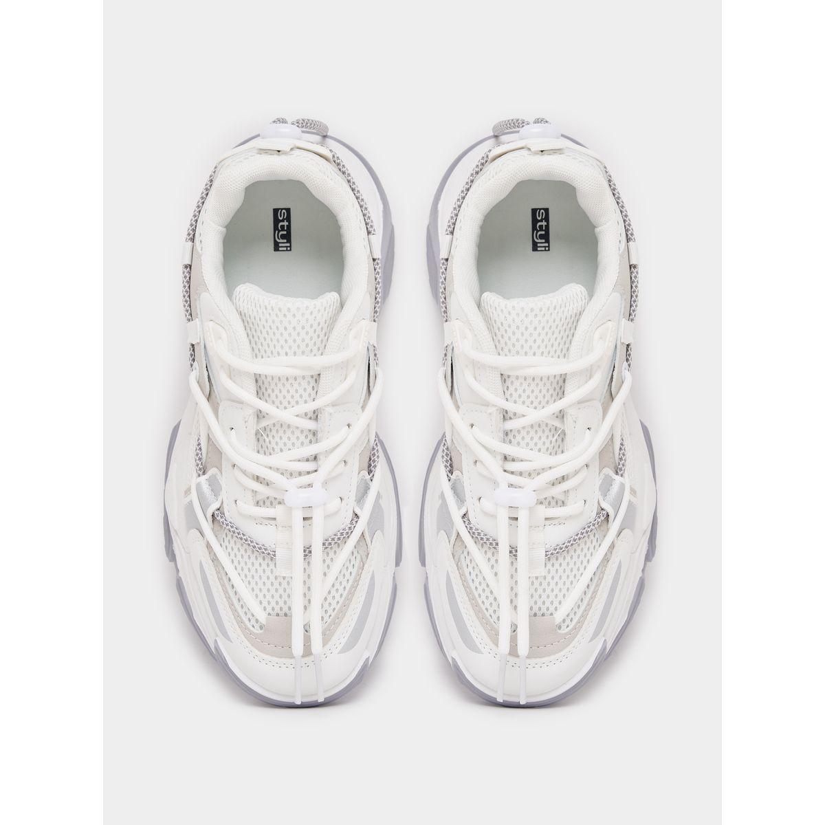 Styli Mesh Upper Double Lace Chunky Sneakers-women-shoes-sneakers-image-5