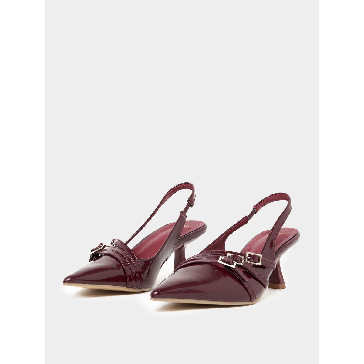 Styli Buckle Strap Detail Slingback Pumps-women-shoes-heels-image-2