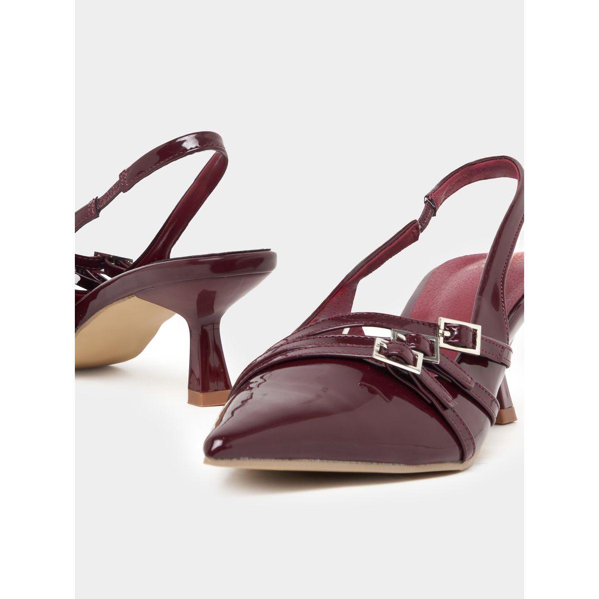 Styli Buckle Strap Detail Slingback Pumps-women-shoes-heels-image-3