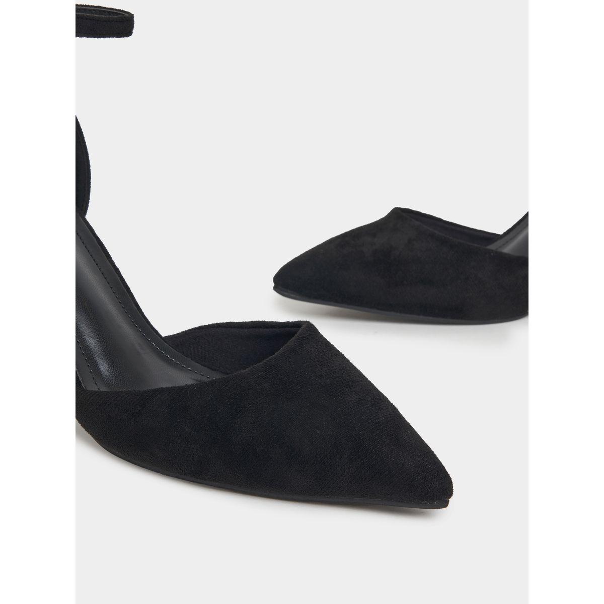 حذاء بامب سادة بكعب سميك واربطة كاحل-women-shoes-heels-image-4