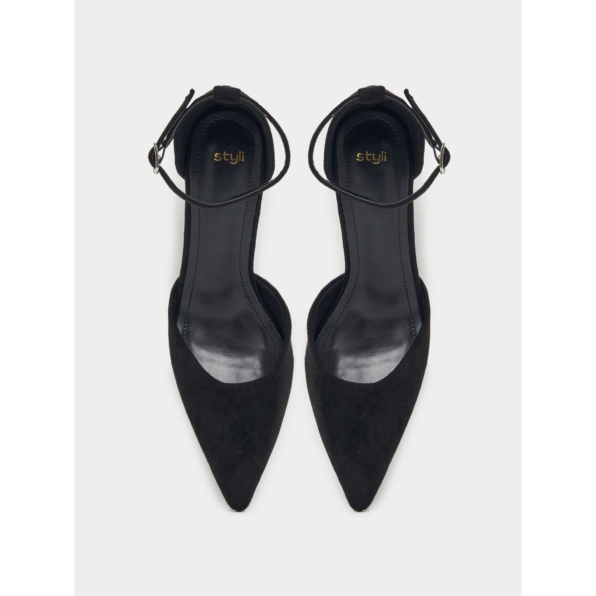حذاء بامب سادة بكعب سميك واربطة كاحل-women-shoes-heels-image-6