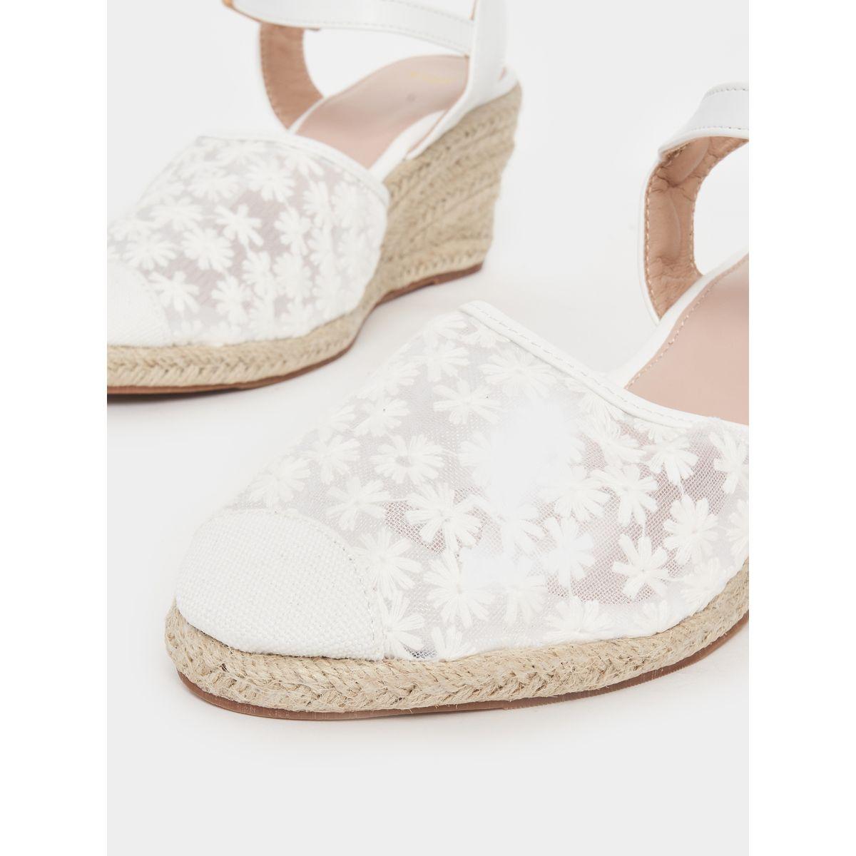 Styli Embroidered Design Ankle Strap Wedge Sandals-women-shoes-heels-image-3