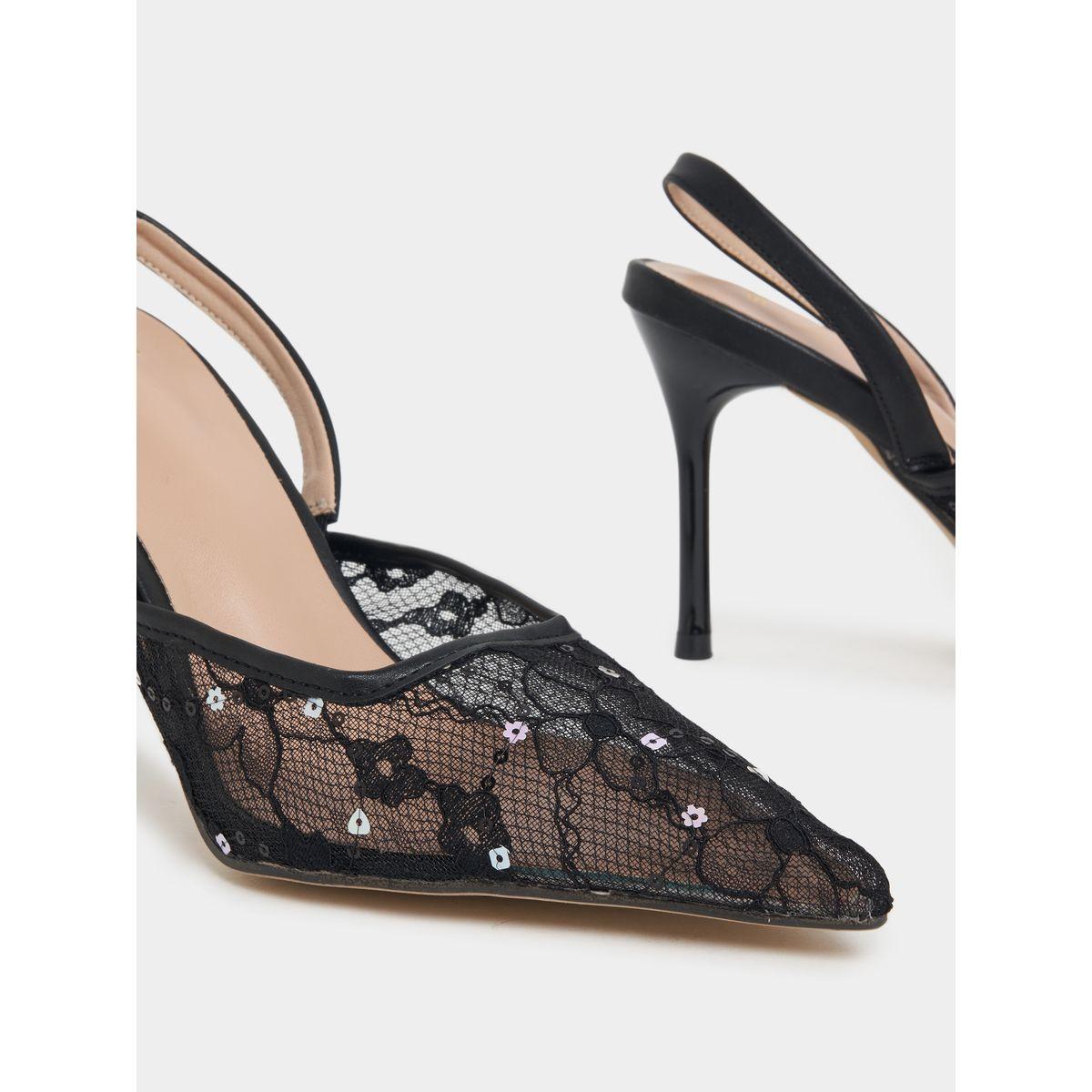 Styli Mesh Insert Slingback Stiletto Pumps-women-shoes-heels-image-4