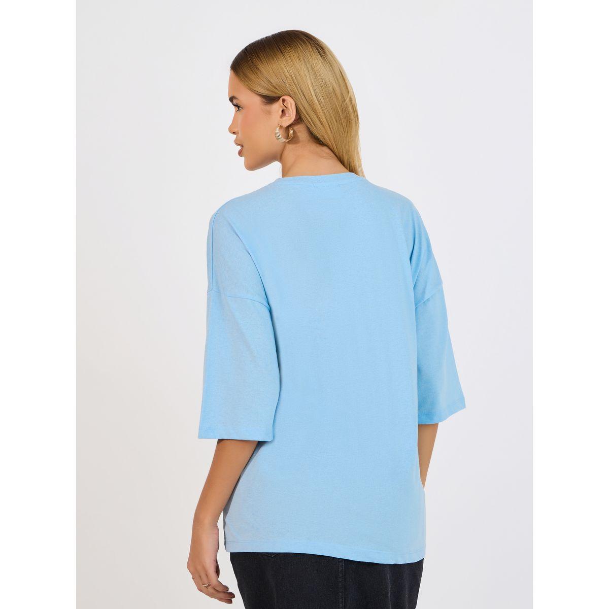 تيشيرت فضفاض بطبعة جرافيك وأكتاف منخفضة-women-clothing-tshirts-image-4