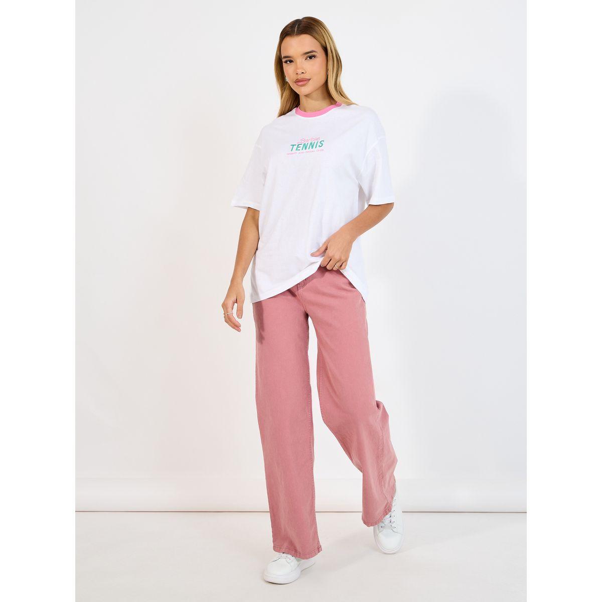 تيشيرت فضفاض مطبع بطبعة جرافيك-women-clothing-tshirts-image-2