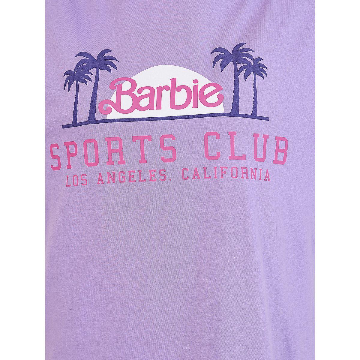 Styli Barbie Sports Club Slogan Puff Print Oversized T-Shirt-women-clothing-tshirts-image-3
