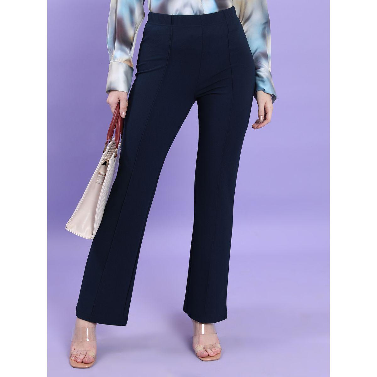 بنطال سادة بتفاصيل محزوزة وخصر عالي طوكيو توكيز × ستايلي-women-clothing-bottoms-trousers-image-1