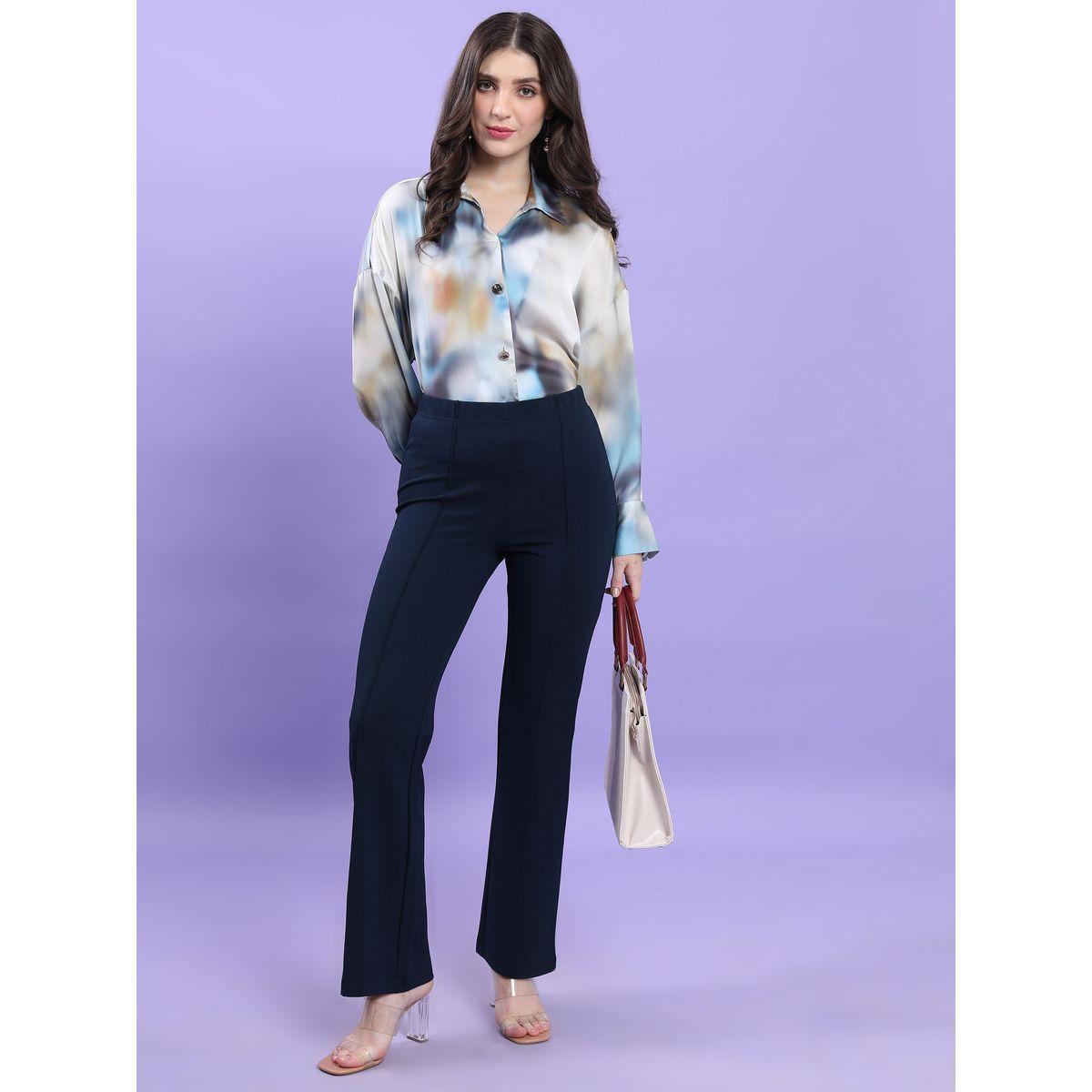 بنطال سادة بتفاصيل محزوزة وخصر عالي طوكيو توكيز × ستايلي-women-clothing-bottoms-trousers-image-2