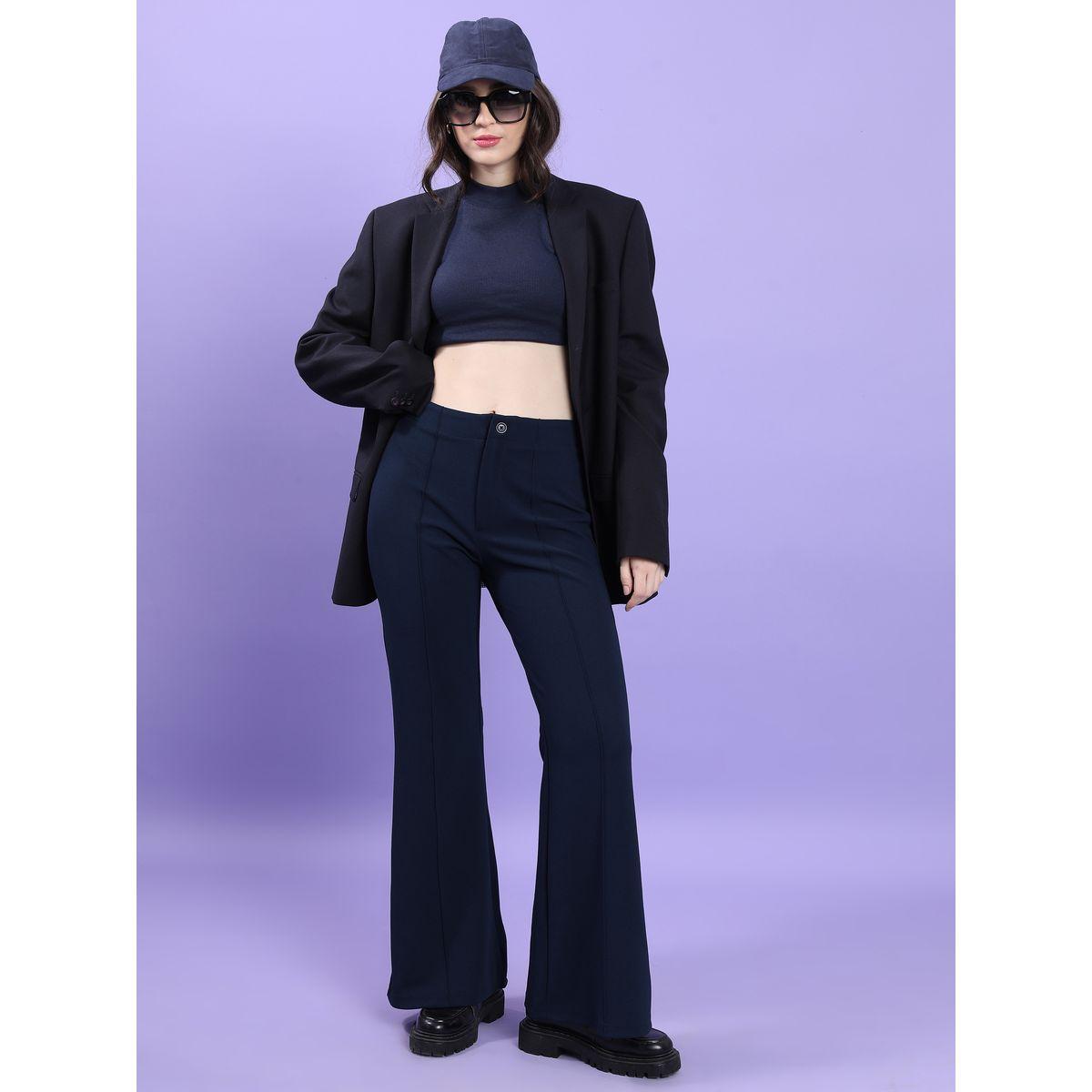 Tokyo Talkies X Styli  High Rise Flared Bootcut Trouser-women-clothing-bottoms-trousers-image-2