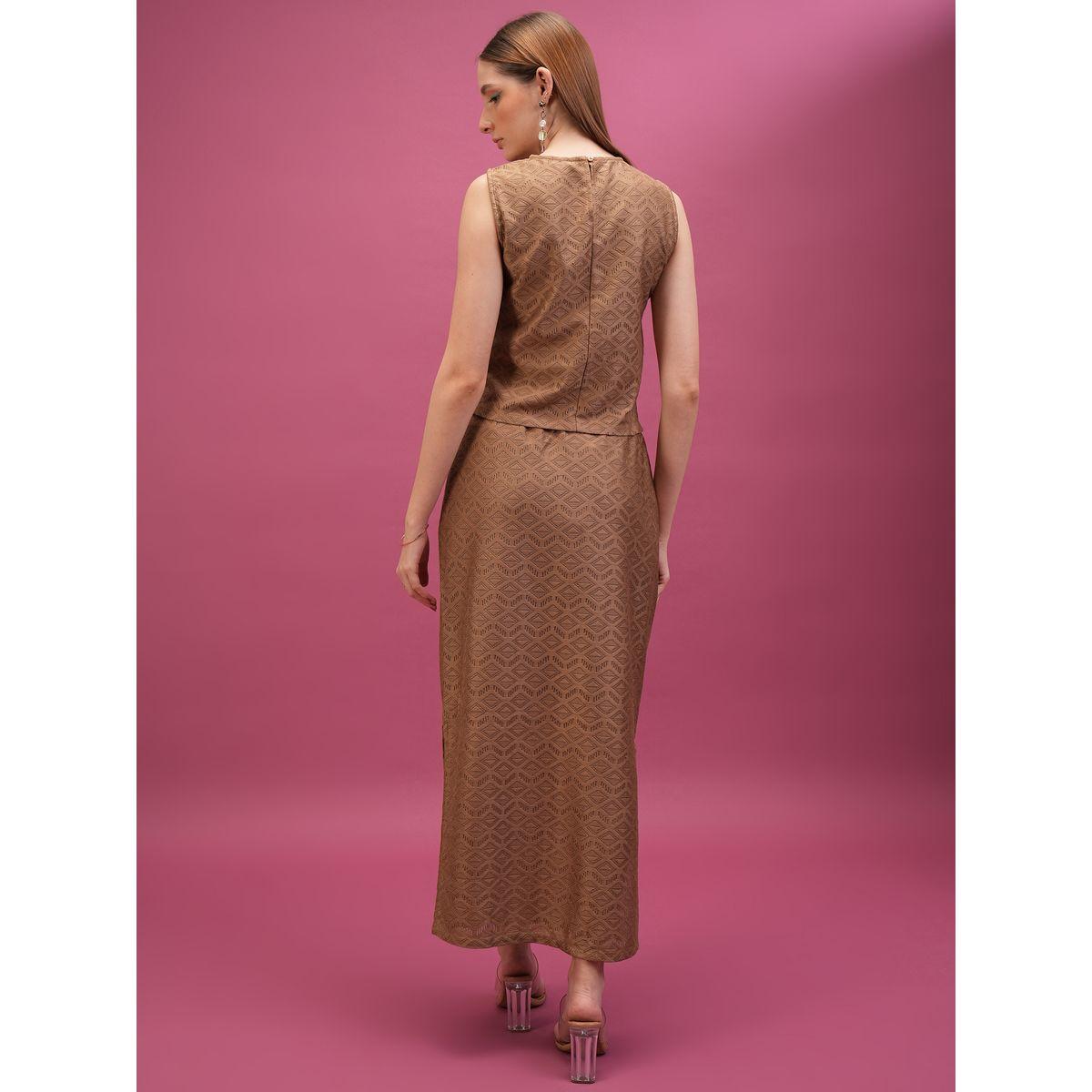 Tokyo Talkies X Styli   Self Design Crochet Top & Skirt Co-Ords-women-clothing-coordsets-image-3