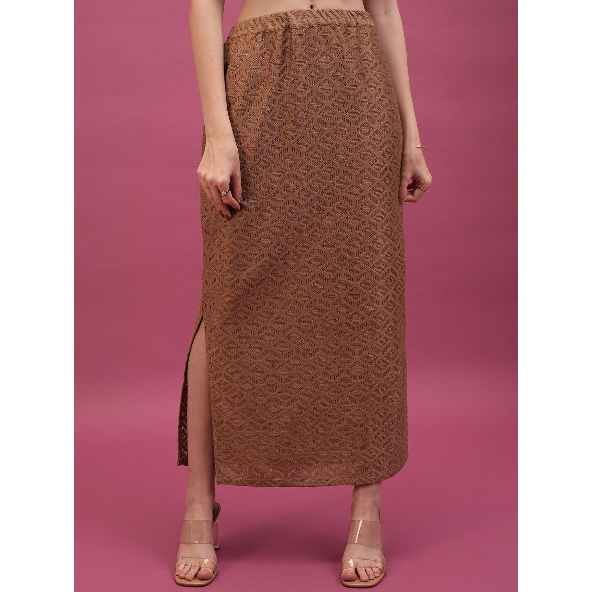 Tokyo Talkies X Styli   Self Design Crochet Top & Skirt Co-Ords-women-clothing-coordsets-image-7