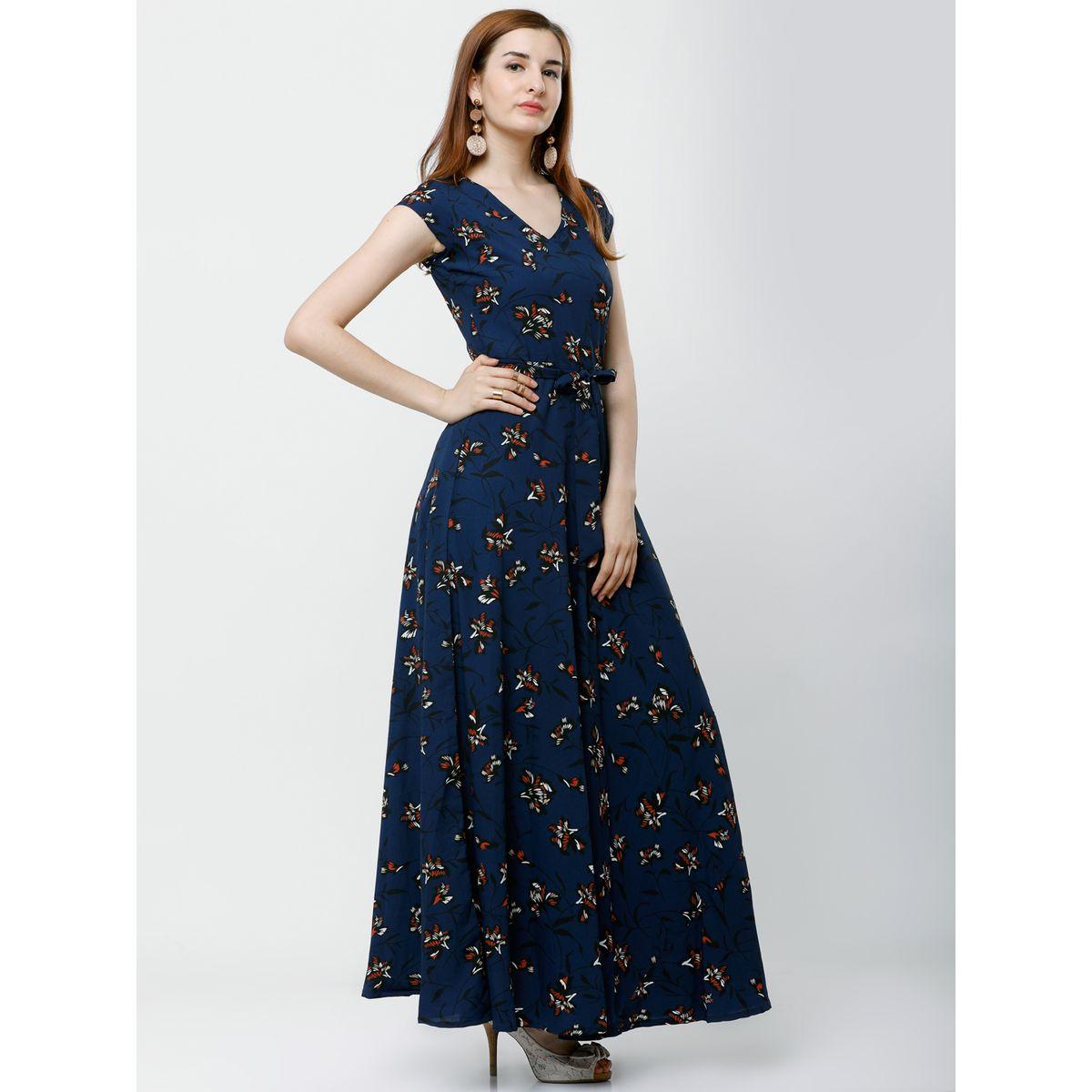 فستان طويل مطبع بزهور مع اكمام كاب طوكيو توكيز × ستايلي-women-clothing-dresses-image-4