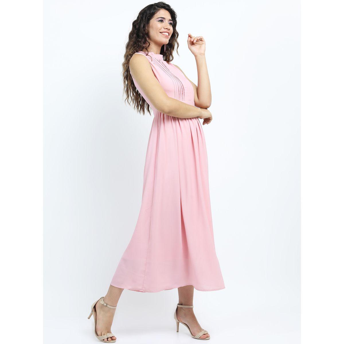 فستان ميدي بياقة عالية وتفاصيل محزوزة طوكيو توكيز × ستايلي-women-clothing-dresses-image-5