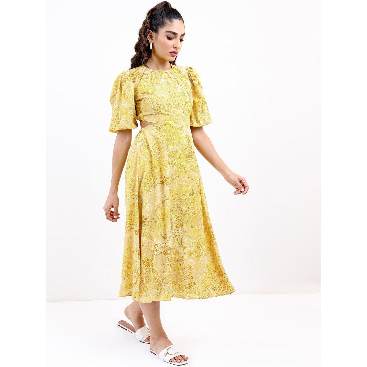 فستان بطبعة بيزلي وظهر بتفاصيل مكشوفة طوكيو توكيز × ستايلي-women-clothing-dresses-image-4