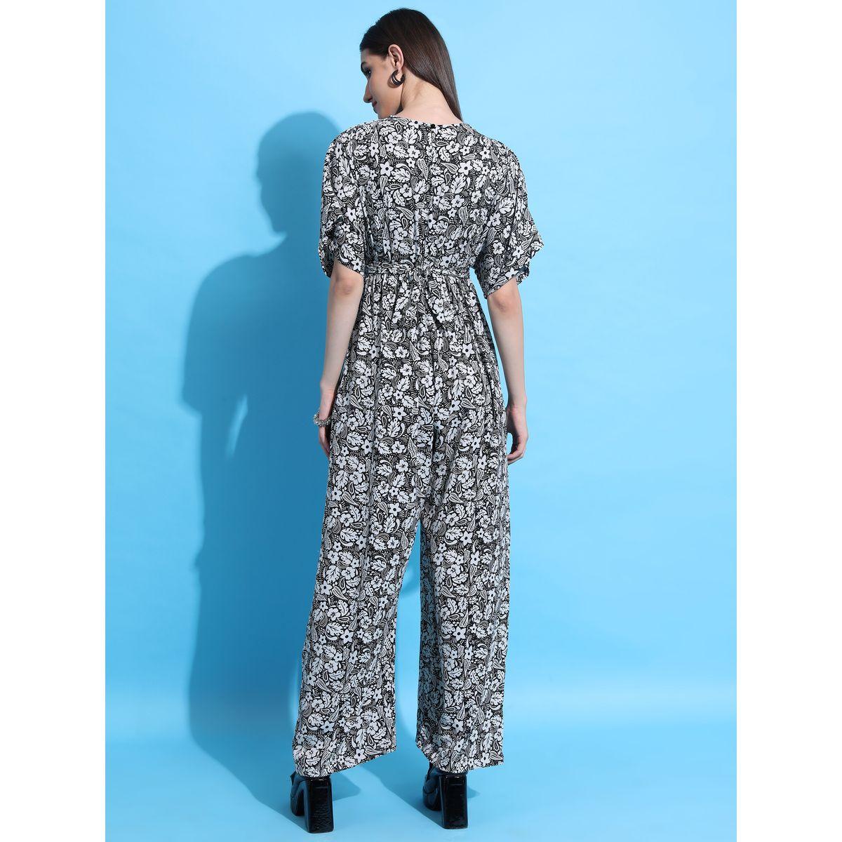 Tokyo Talkies X Styli  Paisley Floral Print V Neck Front Twisted Jumpsuit-women-clothing-jumpsuits-image-3