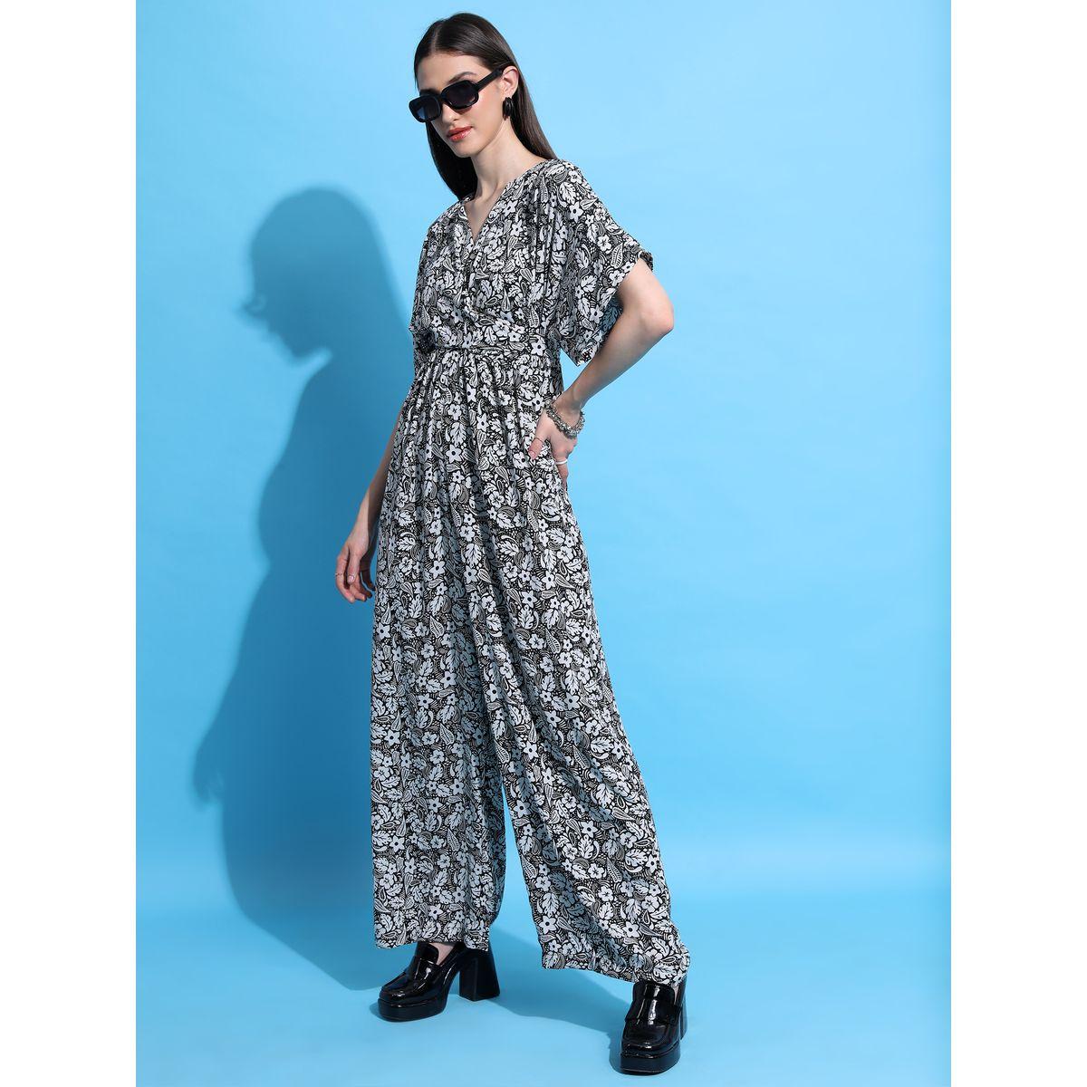 Tokyo Talkies X Styli  Paisley Floral Print V Neck Front Twisted Jumpsuit-women-clothing-jumpsuits-image-4