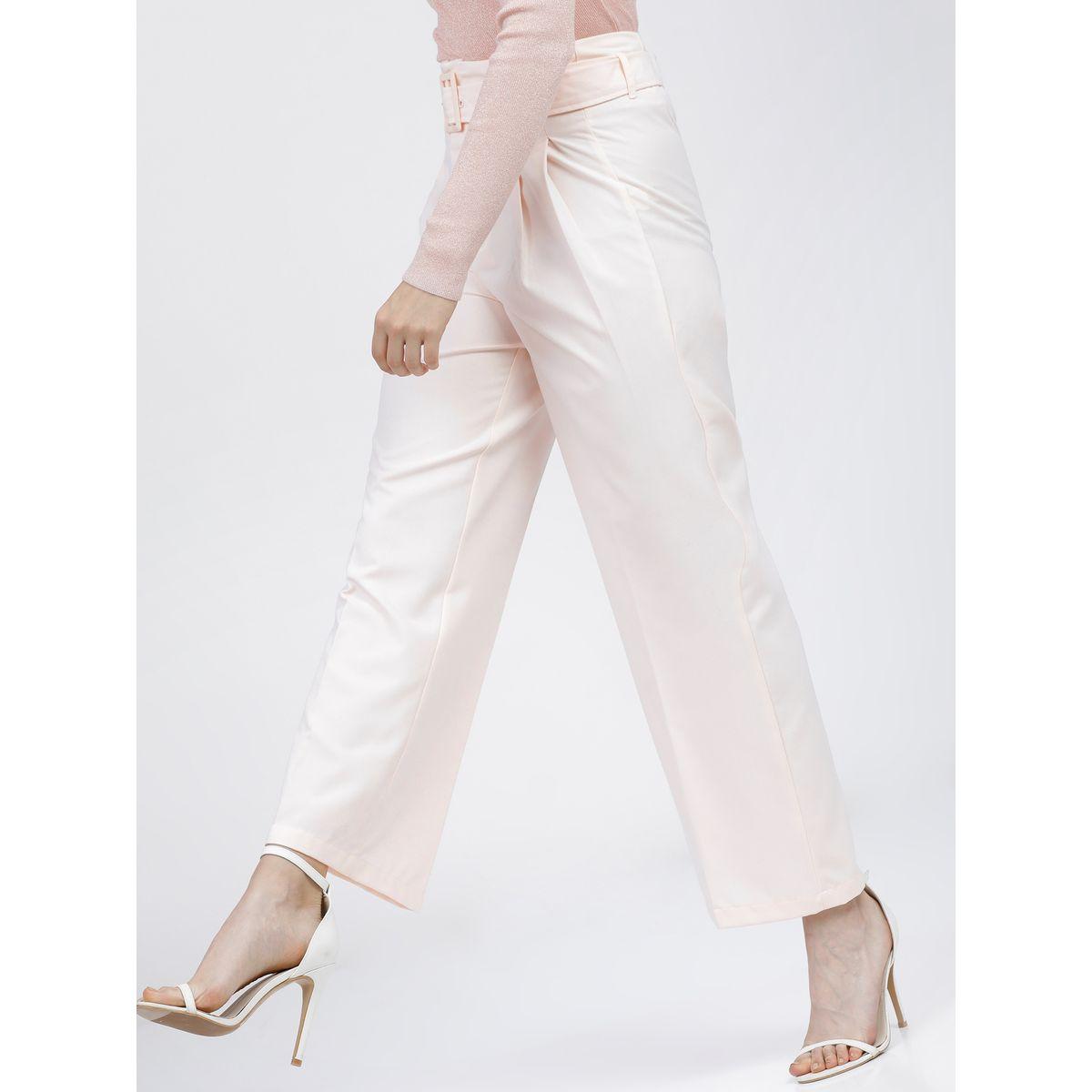 بنطال بارجل واسعة وخصر عالي مع كسرات طوكيو توكيز × ستايلي-women-clothing-bottoms-trousers-image-1