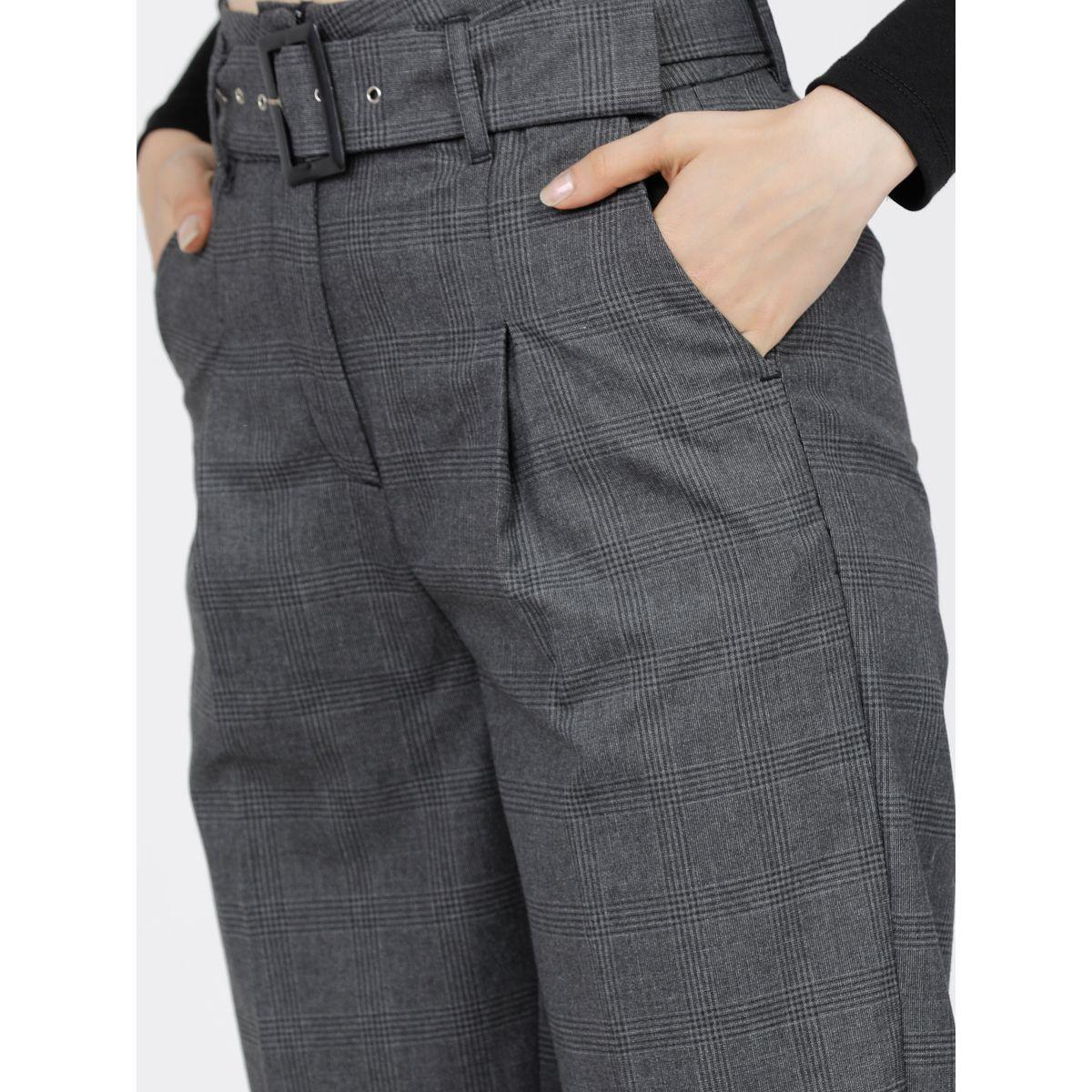 بنطال بخصر عالي وكسرات طوكيو توكيز × ستايلي-women-clothing-bottoms-trousers-image-4