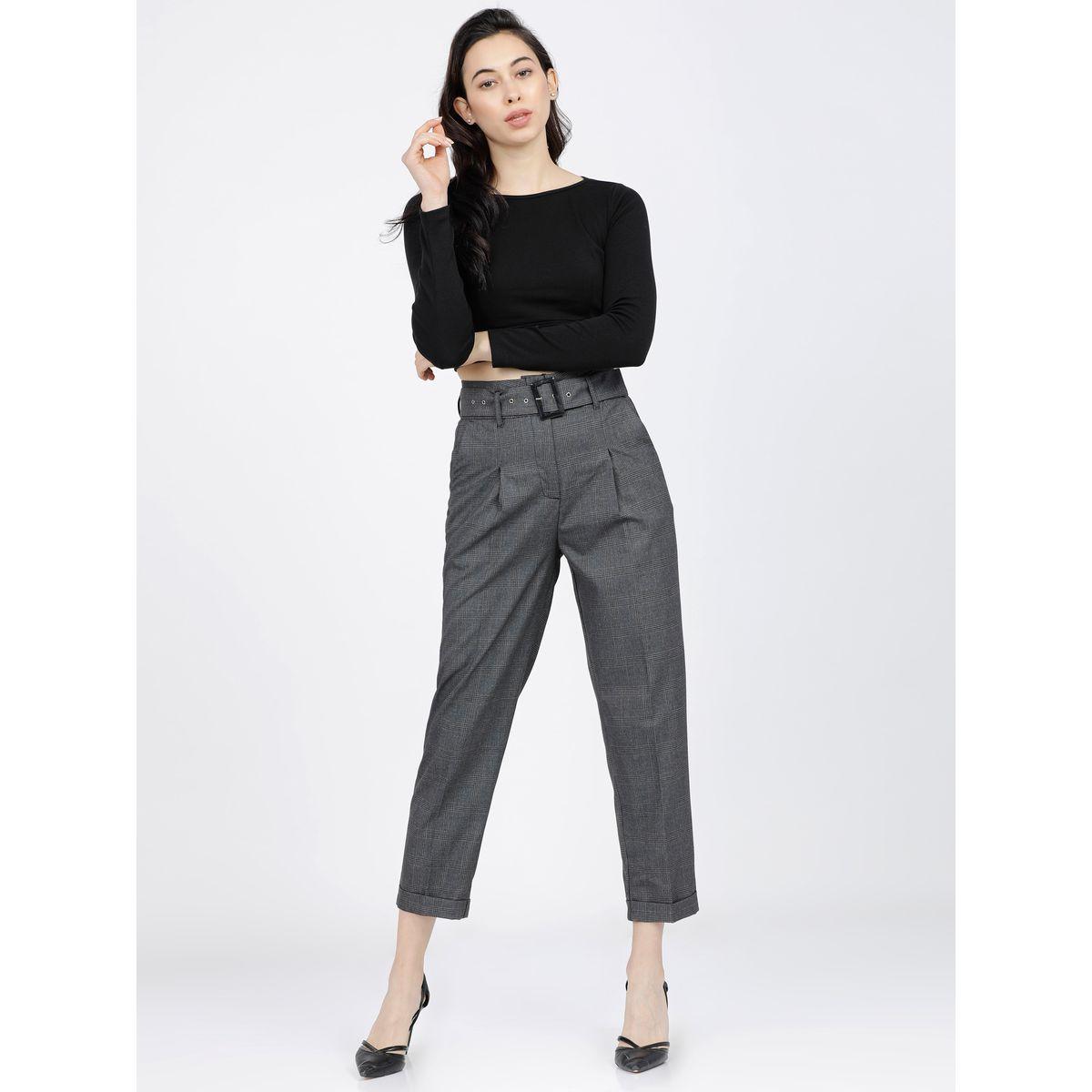 Tokyo Talkies X Styli  High Rise Easy Wash Pleated Peg Trouser-women-clothing-bottoms-trousers-image-5