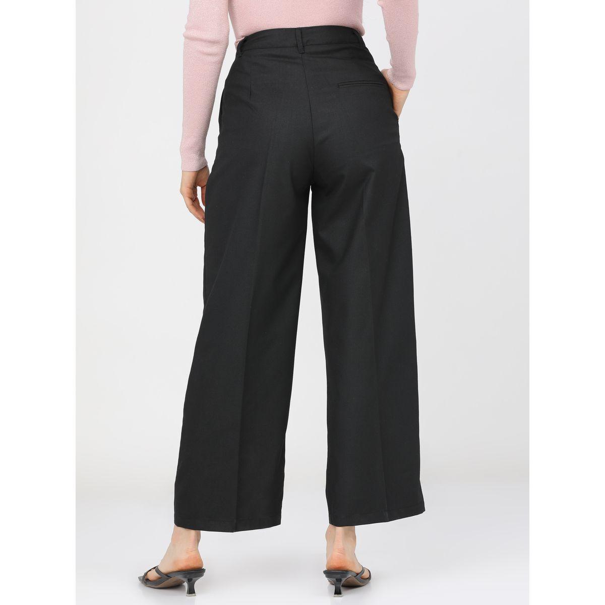 Tokyo Talkies X Styli  Straight Fit Easy Wash Pleated Parallel Trouser-women-clothing-bottoms-trousers-image-3