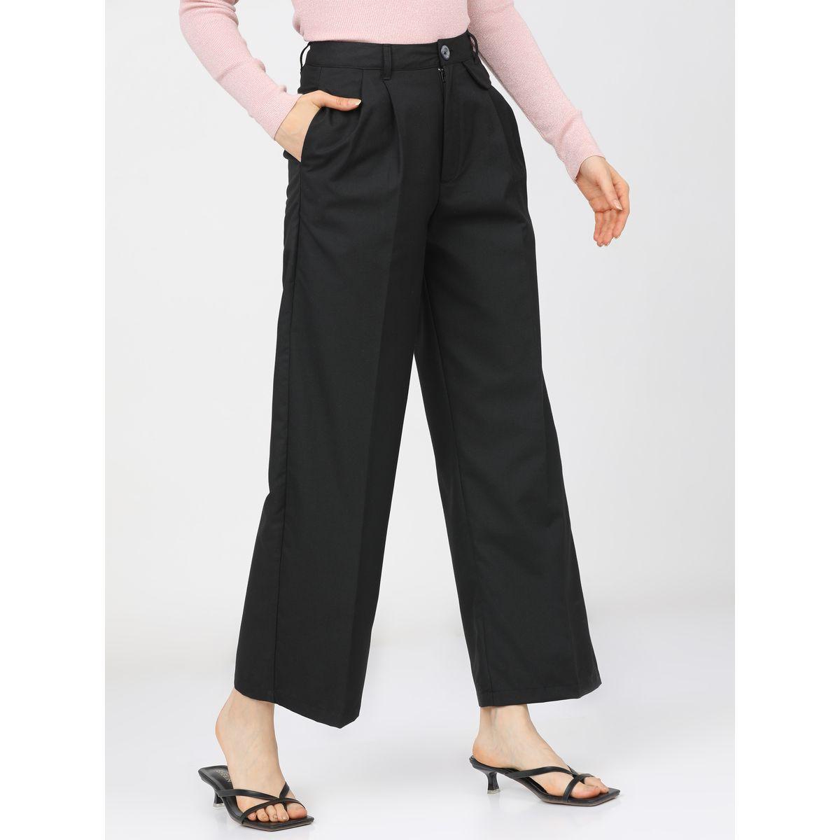 Tokyo Talkies X Styli  Straight Fit Easy Wash Pleated Parallel Trouser-women-clothing-bottoms-trousers-image-6