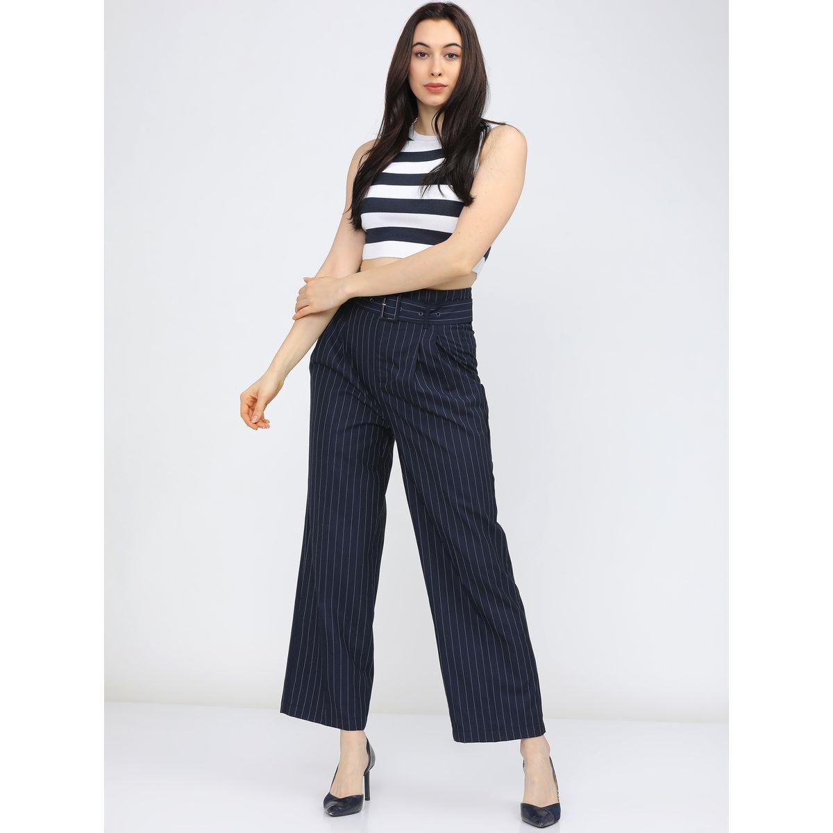 بنطال بتفاصيل محزوزة وكسرات مع حزام طوكيو توكيز × ستايلي-women-clothing-bottoms-trousers-image-5