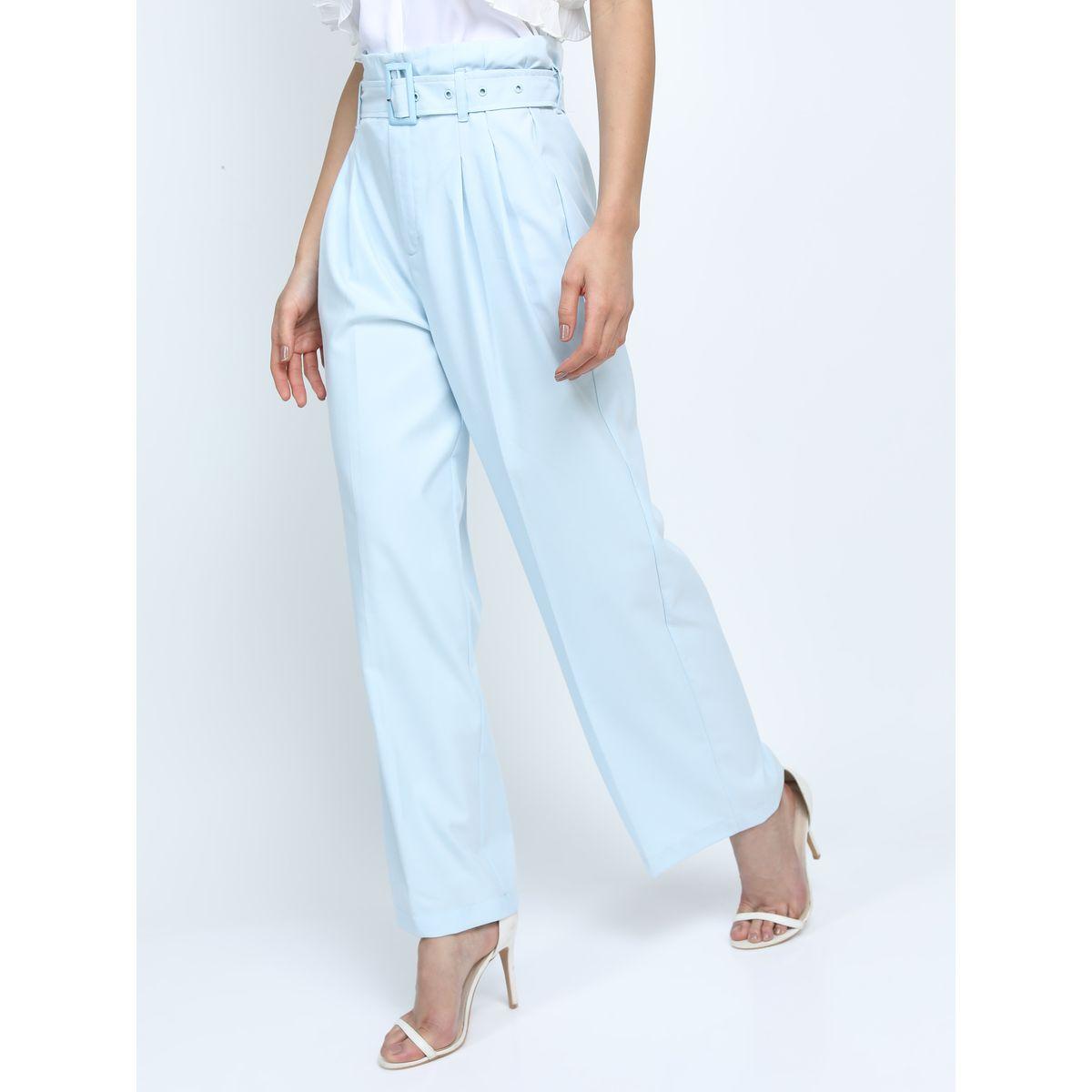 بنطال بقصة مستقيمة مع كسرات وحزام طوكيو توكيز × ستايلي-women-clothing-bottoms-trousers-image-4