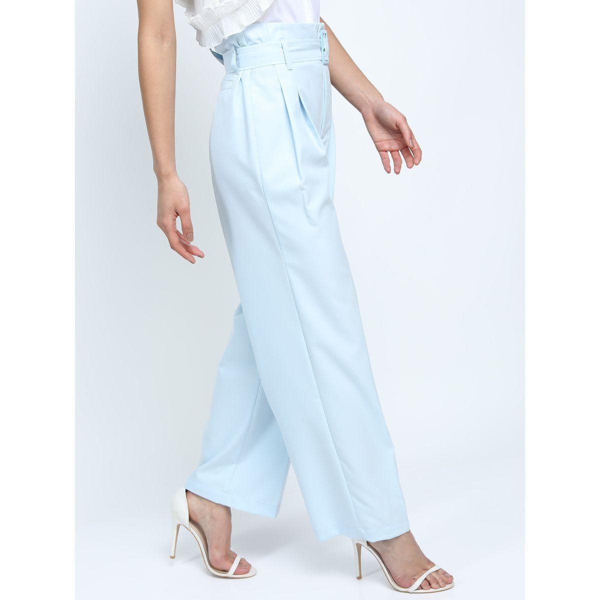 Tokyo Talkies X Styli  Straight Fit Pleated Trouser with Belt-women-clothing-bottoms-trousers-image-6