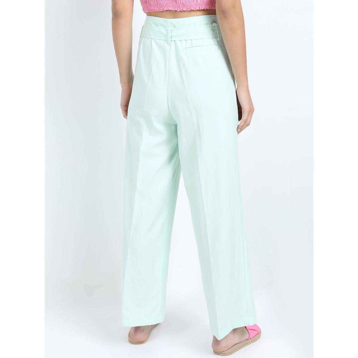 Tokyo Talkies X Styli  Straight Fit Pleated Trouser with Belt-women-clothing-bottoms-trousers-image-3