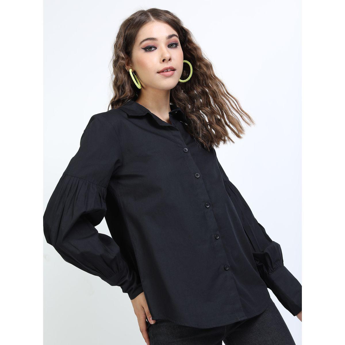 بلوزة قطن كاجوال باكمام بيشوب طوكيو توكيز × ستايلي-women-clothing-shirtsandblouses-shirts-image-6