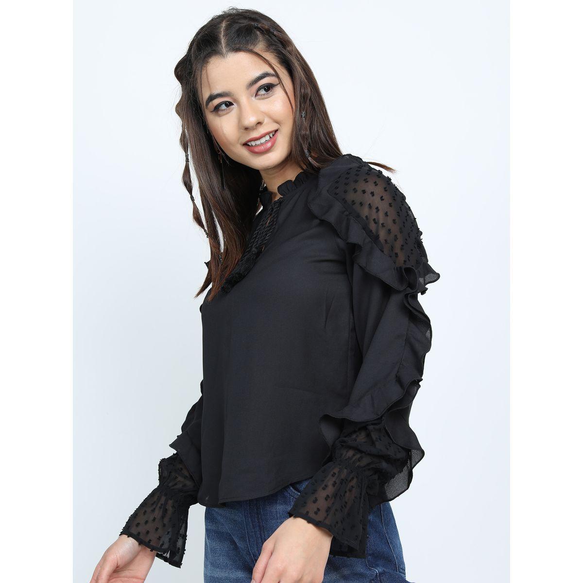 بلوزة باكمام واسعة مع ياقة باربطة طوكيو توكيز × ستايلي-women-clothing-shirtsandblouses-blouses-image-4