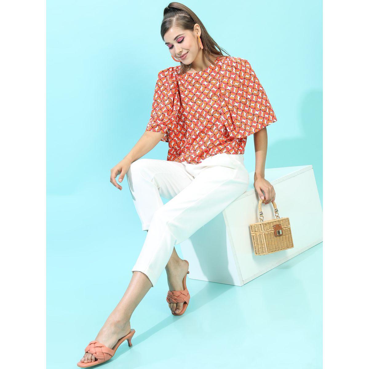 بلوزة بياقة دائرية واكمام منفوخة طوكيو توكيز × ستايلي-women-clothing-shirtsandblouses-blouses-image-2