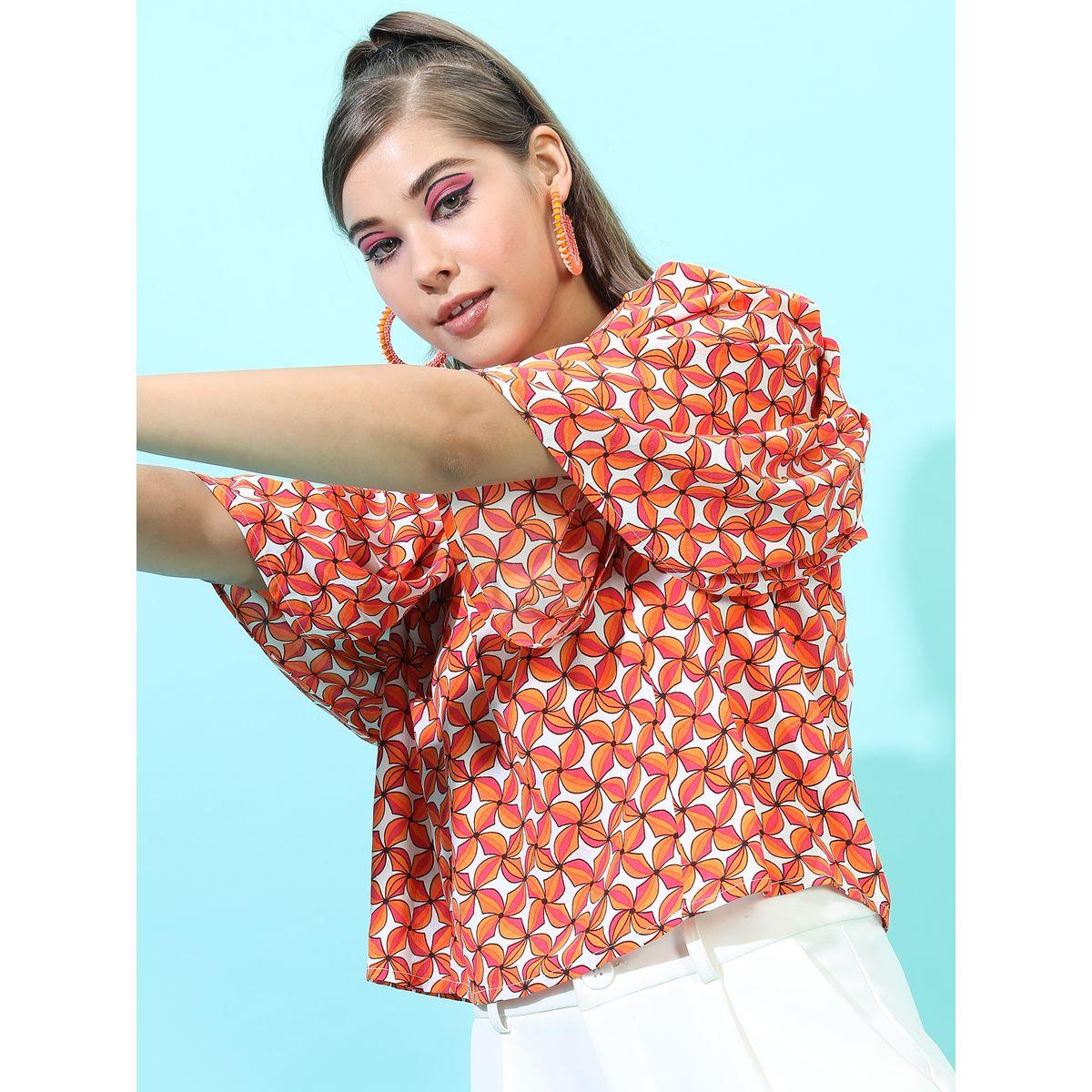 بلوزة بياقة دائرية واكمام منفوخة طوكيو توكيز × ستايلي-women-clothing-shirtsandblouses-blouses-image-5