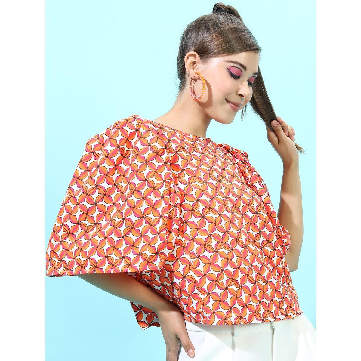 Tokyo Talkies X Styli  AOP Round Neck Top with Puffed Sleeve-women-clothing-shirtsandblouses-blouses-image-6