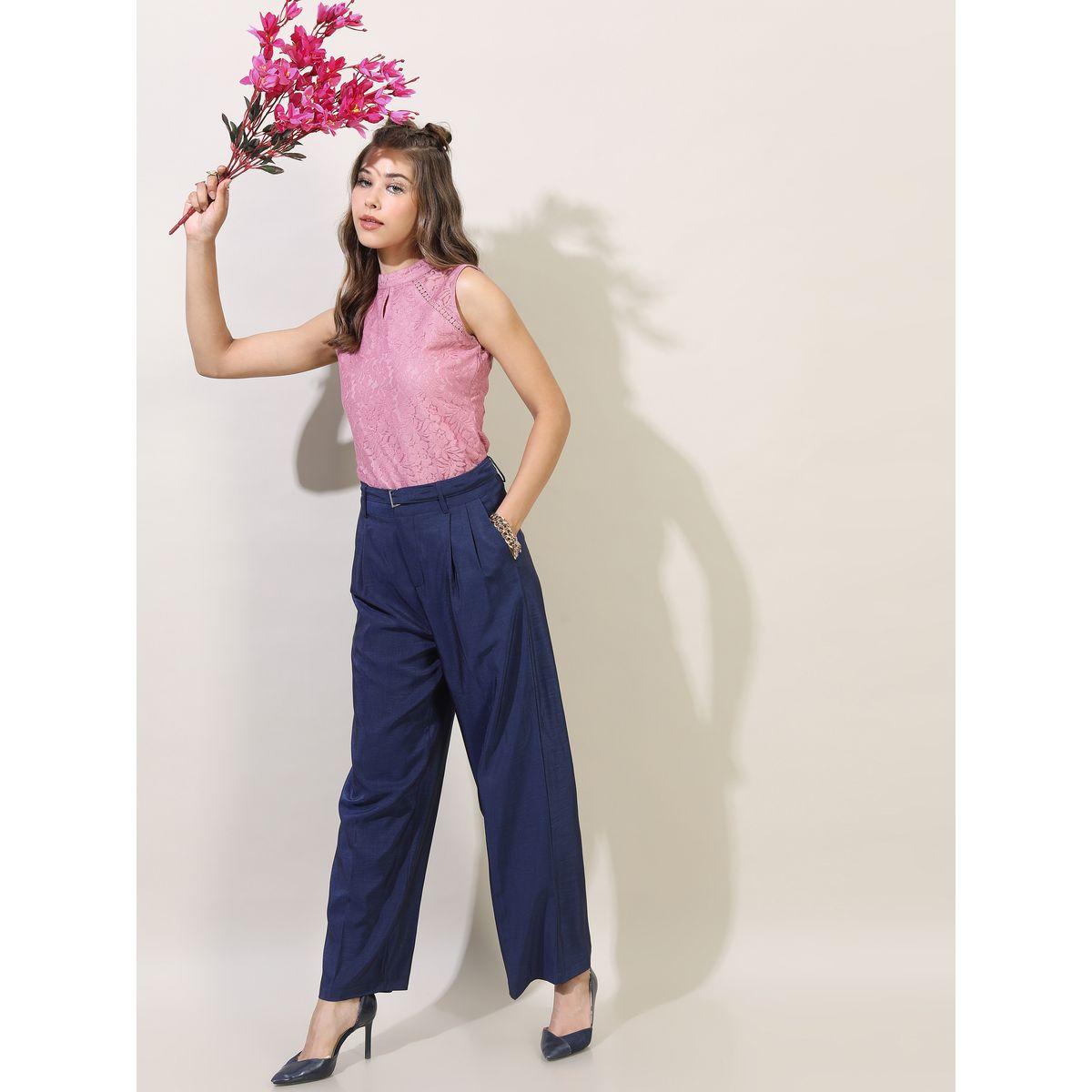 Tokyo Talkies X Styli  High Neck Lace Insert Top-women-clothing-shirtsandblouses-blouses-image-2