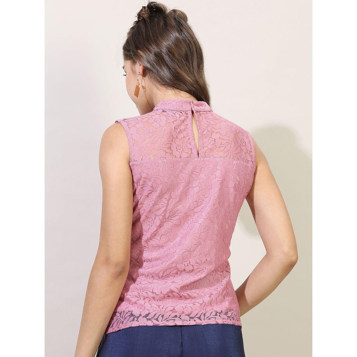 Tokyo Talkies X Styli  High Neck Lace Insert Top-women-clothing-shirtsandblouses-blouses-image-3