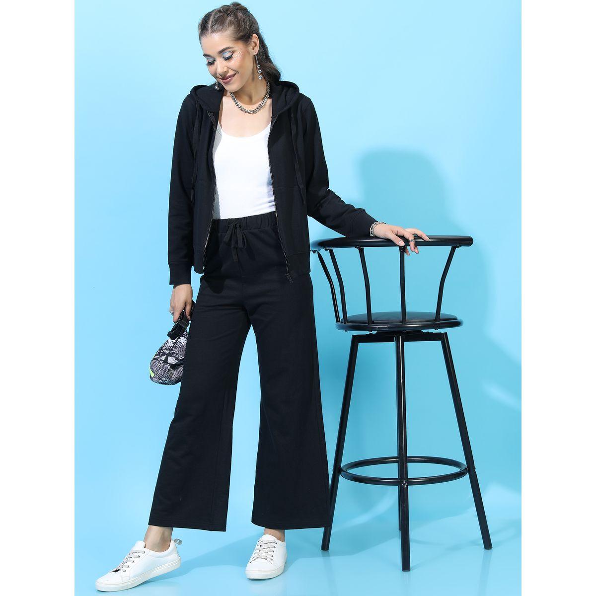 بنطال بوت كات سادة مع رباط خصر طوكيو توكيز × ستايلي-women-clothing-bottoms-trousers-image-2