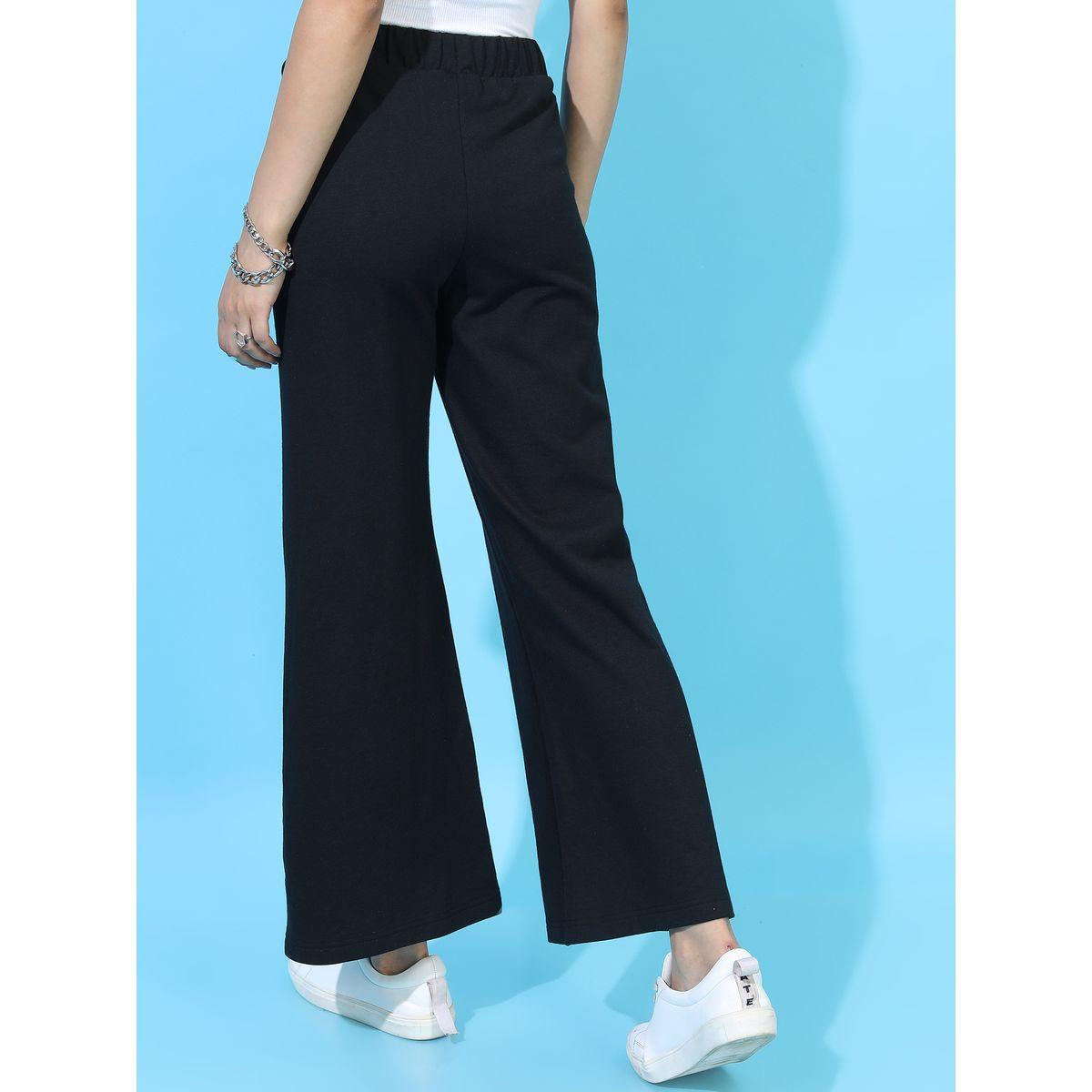 Tokyo Talkies X Styli  Solid Bootcut Trouser with Drawstring-women-clothing-bottoms-trousers-image-3