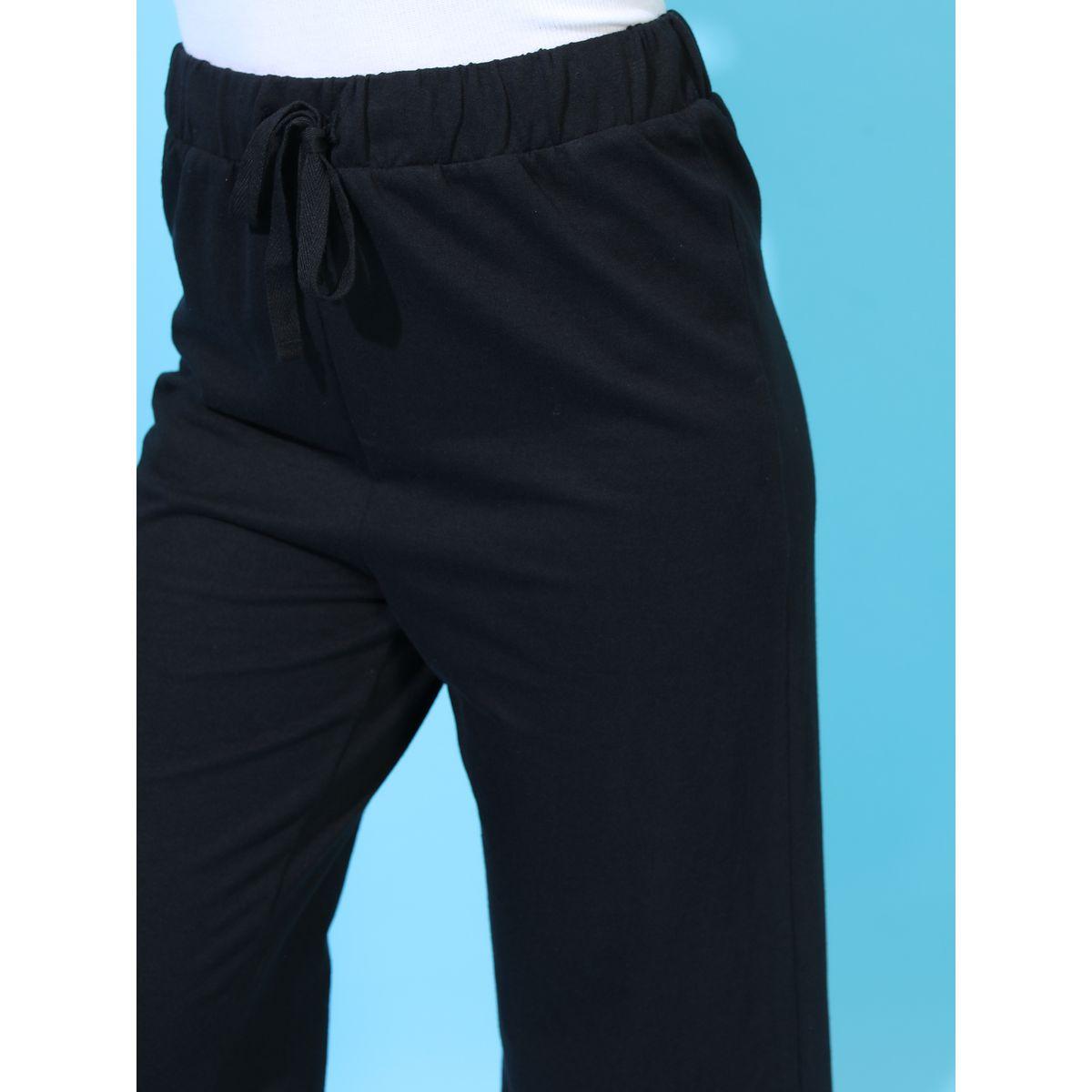 Tokyo Talkies X Styli  Solid Bootcut Trouser with Drawstring-women-clothing-bottoms-trousers-image-4
