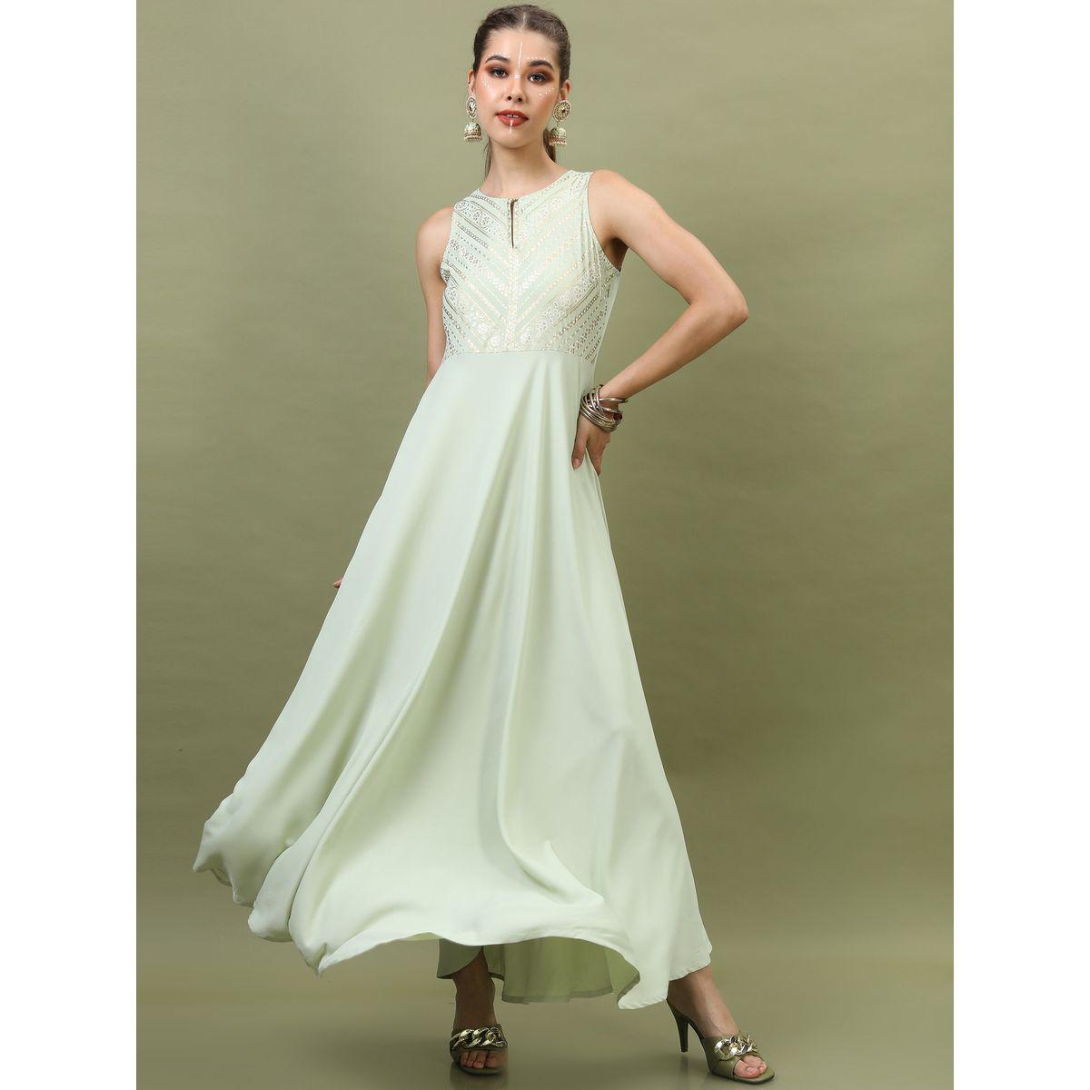 Vishudh X Styli  Foil Print Ethnic Maxi Dress-women-clothing-dresses-image-1