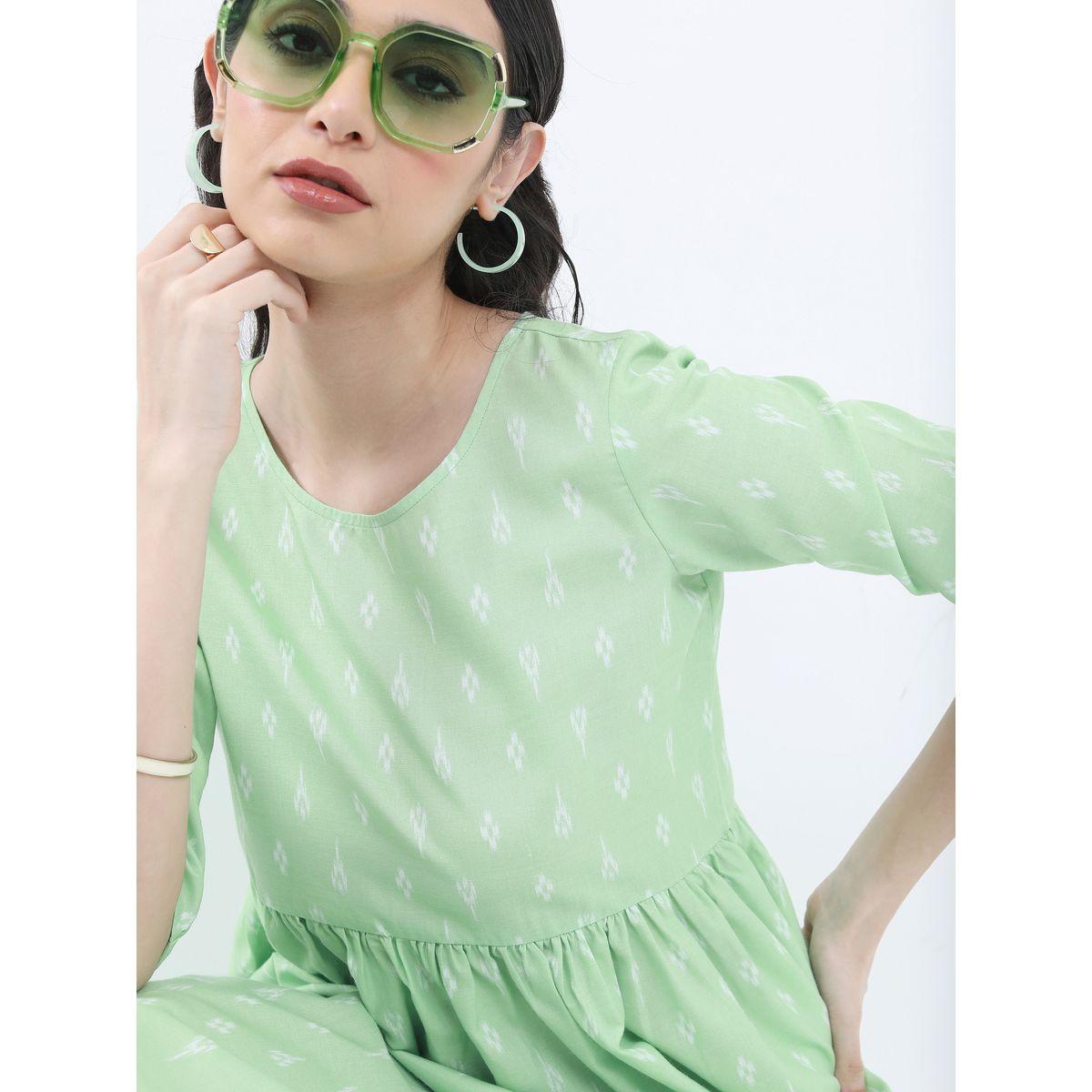 Vishudh X Styli  Geometric Print A-Line Midi Dress-women-clothing-dresses-image-5