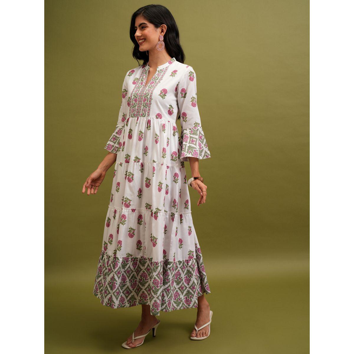 Vishudh X Styli   Floral Printed Notch Neck Tiered Maxi Dress-women-clothing-dresses-image-2