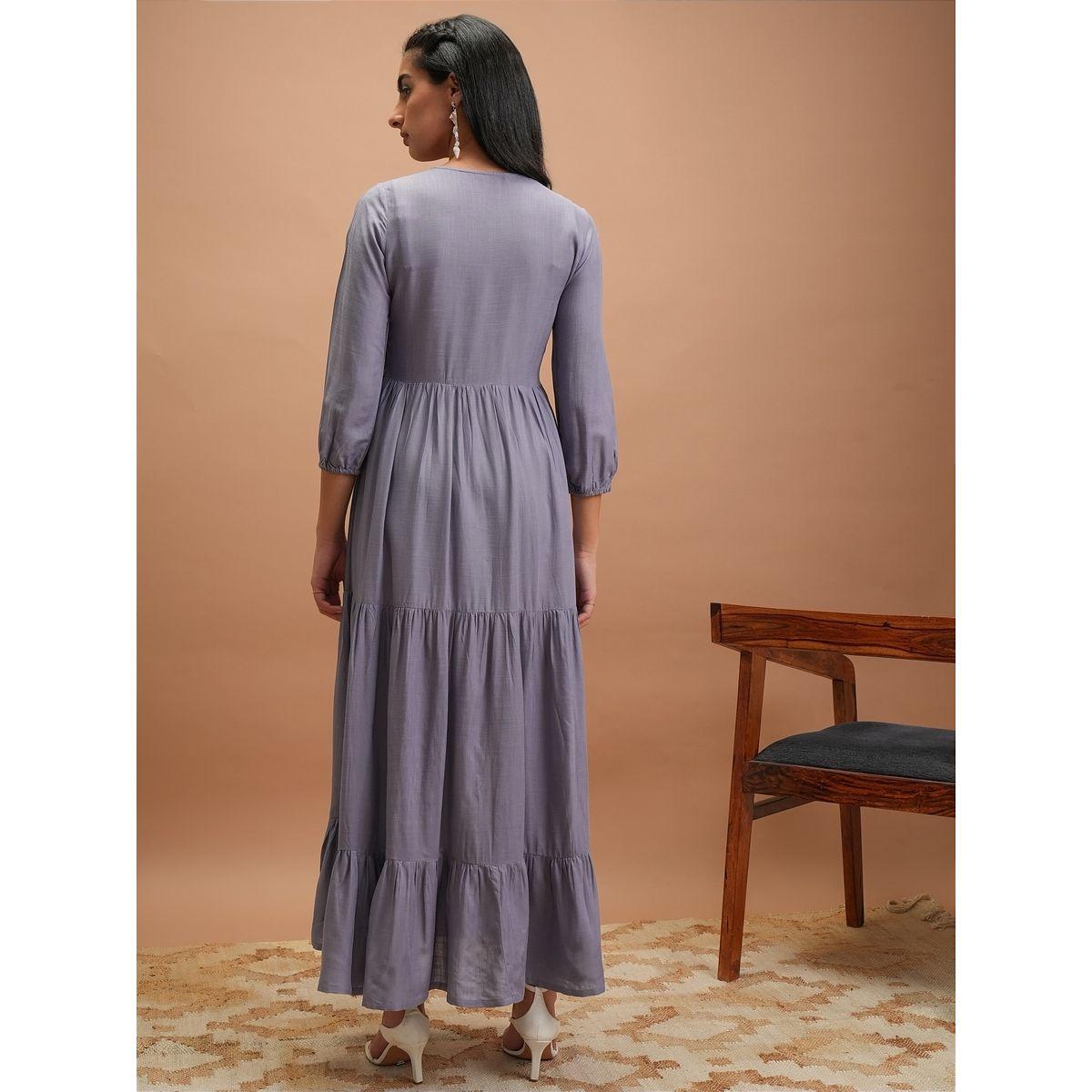 Vishudh X Styli  Embroidered Floral Tie-Up Neck Tiered Maxi Dress-women-clothing-dresses-image-3