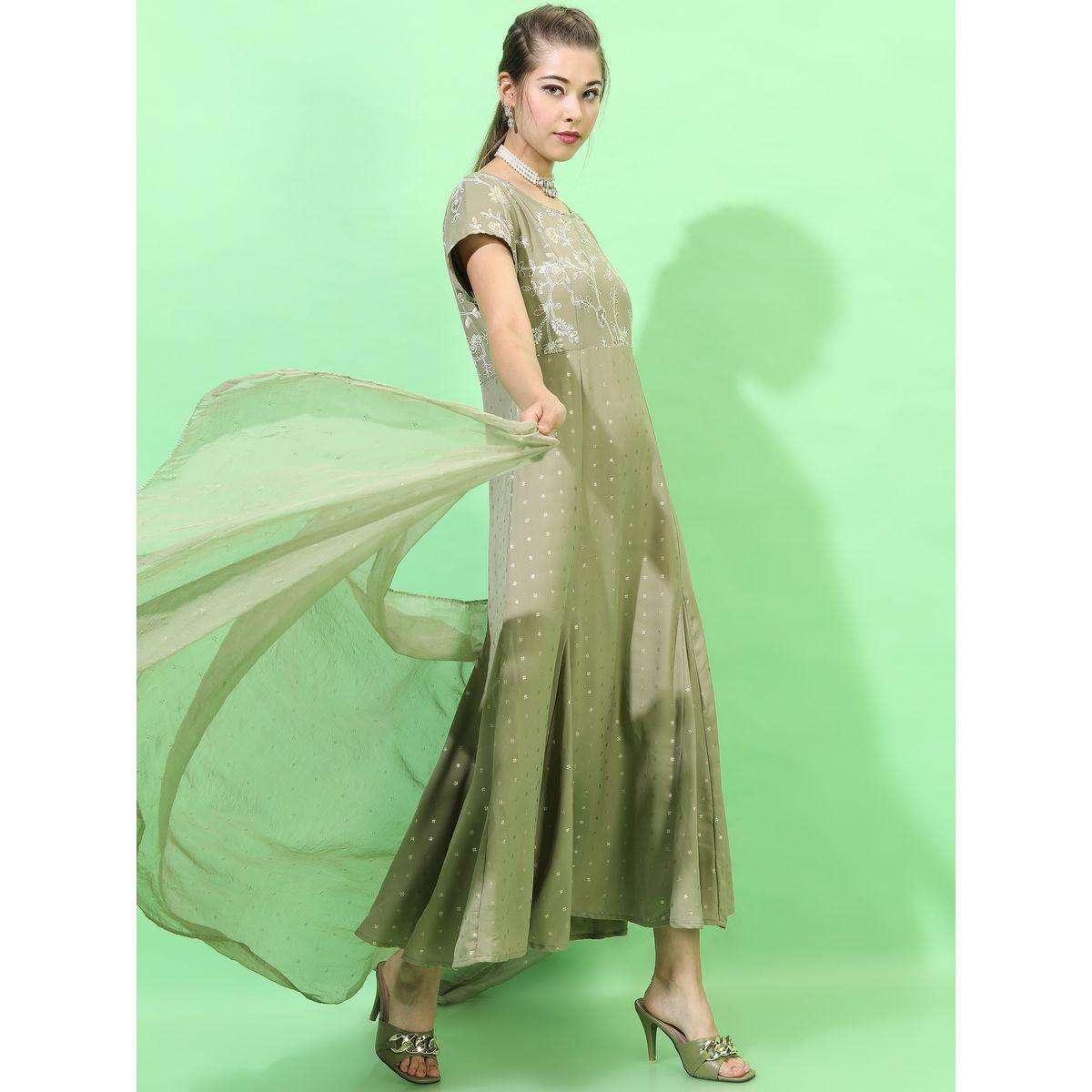 Vishudh X Styli  Embroidered Ethnic Maxi Dress with Dupatta Set-women-clothing-ethnicwear-dresses-image-5