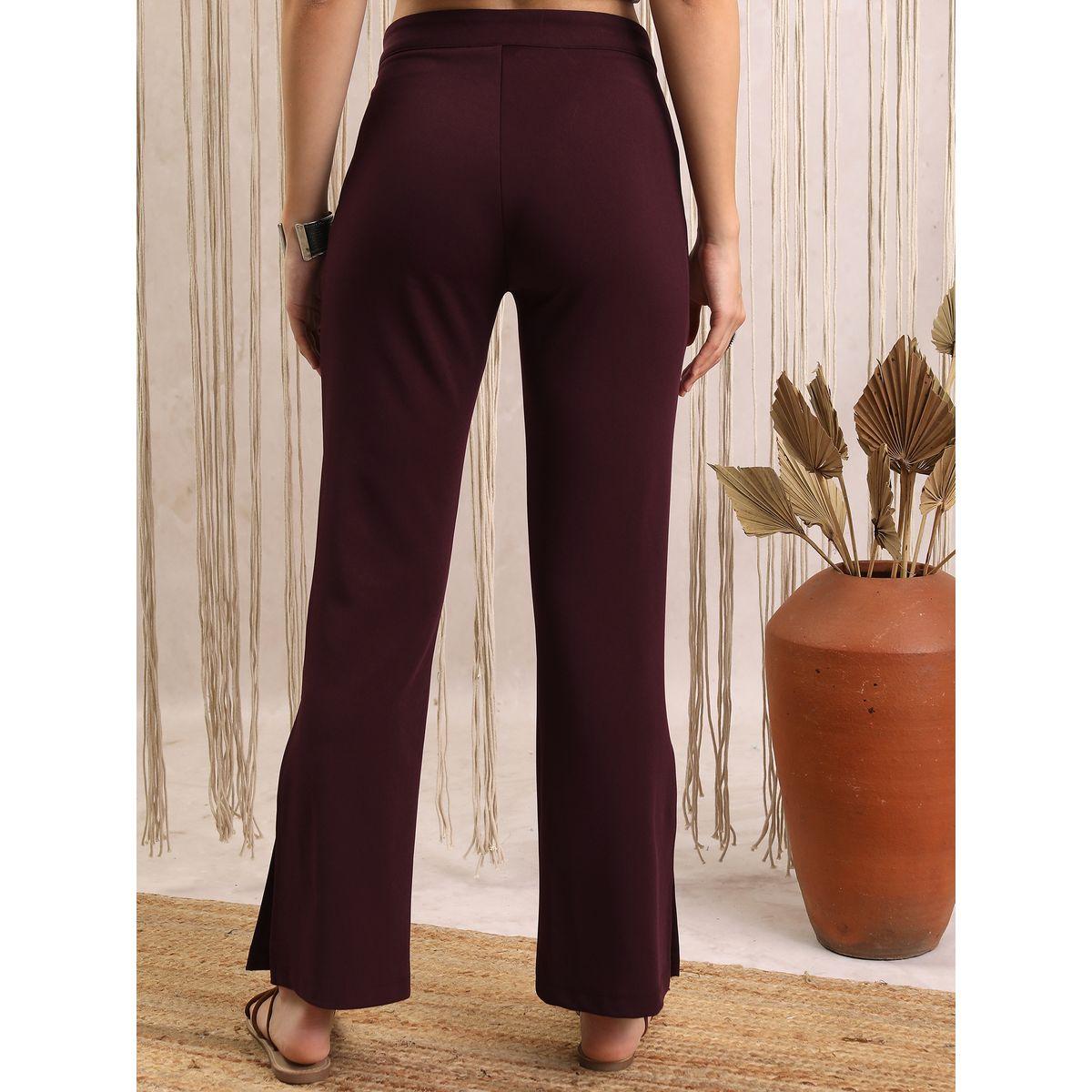 Vishudh X Styli  Mid Rise Side Slit Flared Trouser-women-clothing-bottoms-trousers-image-3