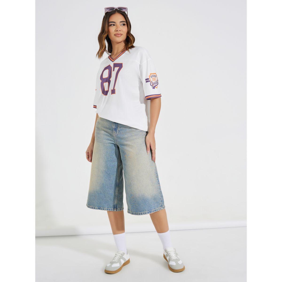 Styli Mesh Knit Oversized Varsity Print T-Shirt-women-clothing-tshirts-image-2