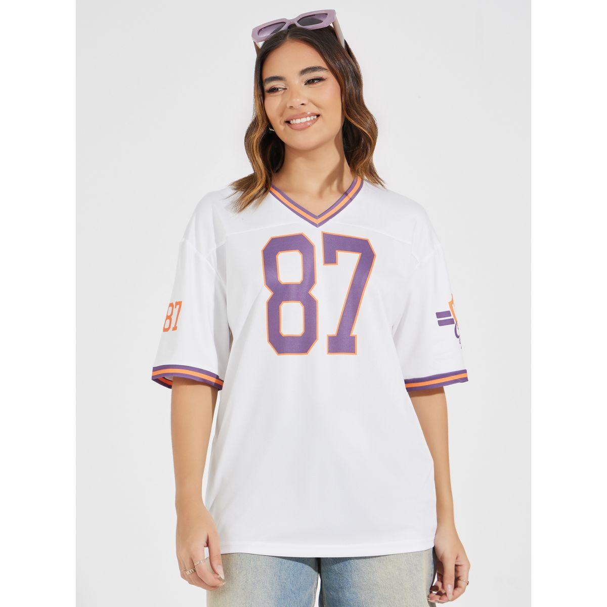 Styli Mesh Knit Oversized Varsity Print T-Shirt-women-clothing-tshirts-image-3